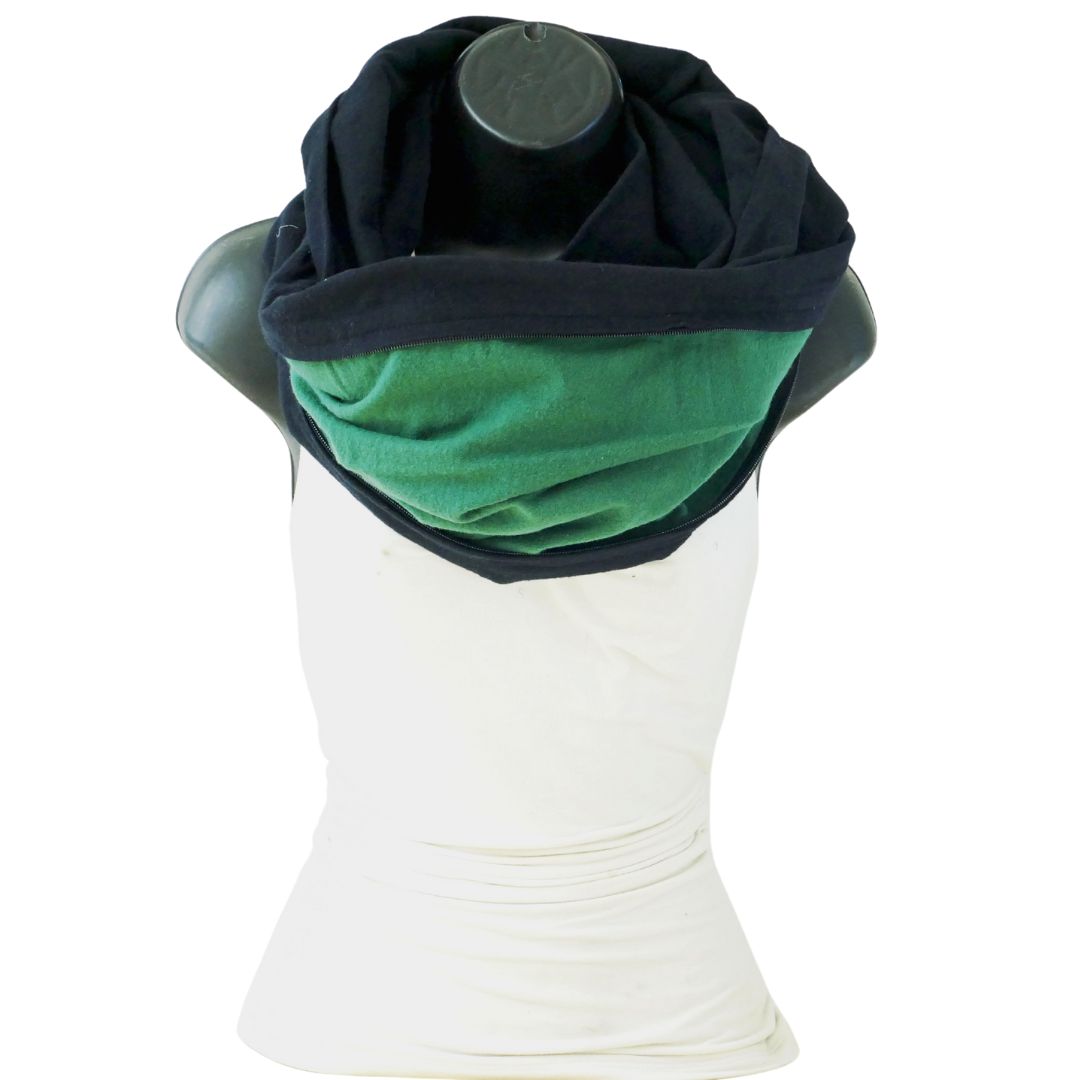 Foulard d'hiver en flanelle noire
