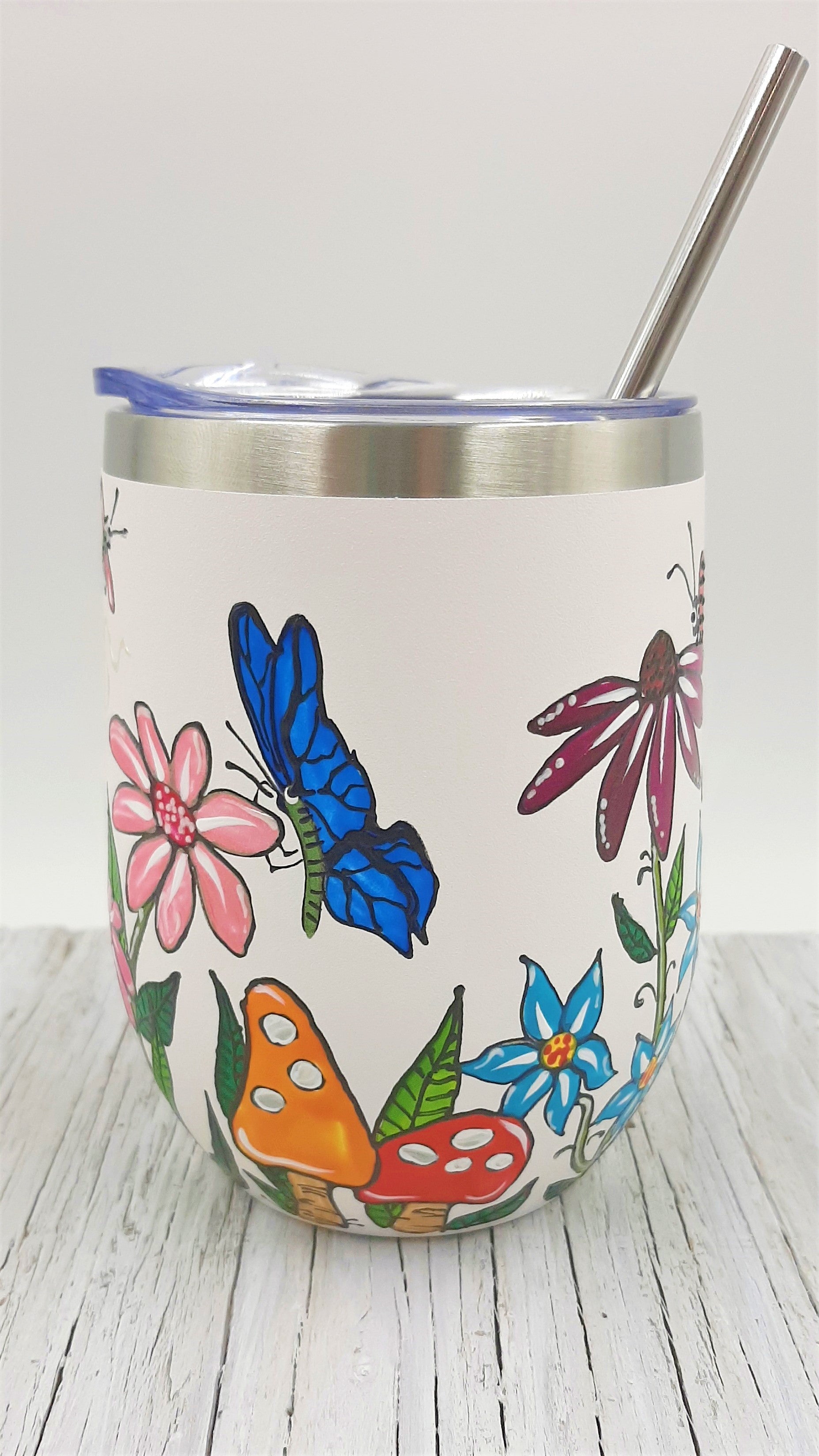 Gobelet isotherme blanc éducatrice Merci de m'aider à grandir, 12 onces (355ml)