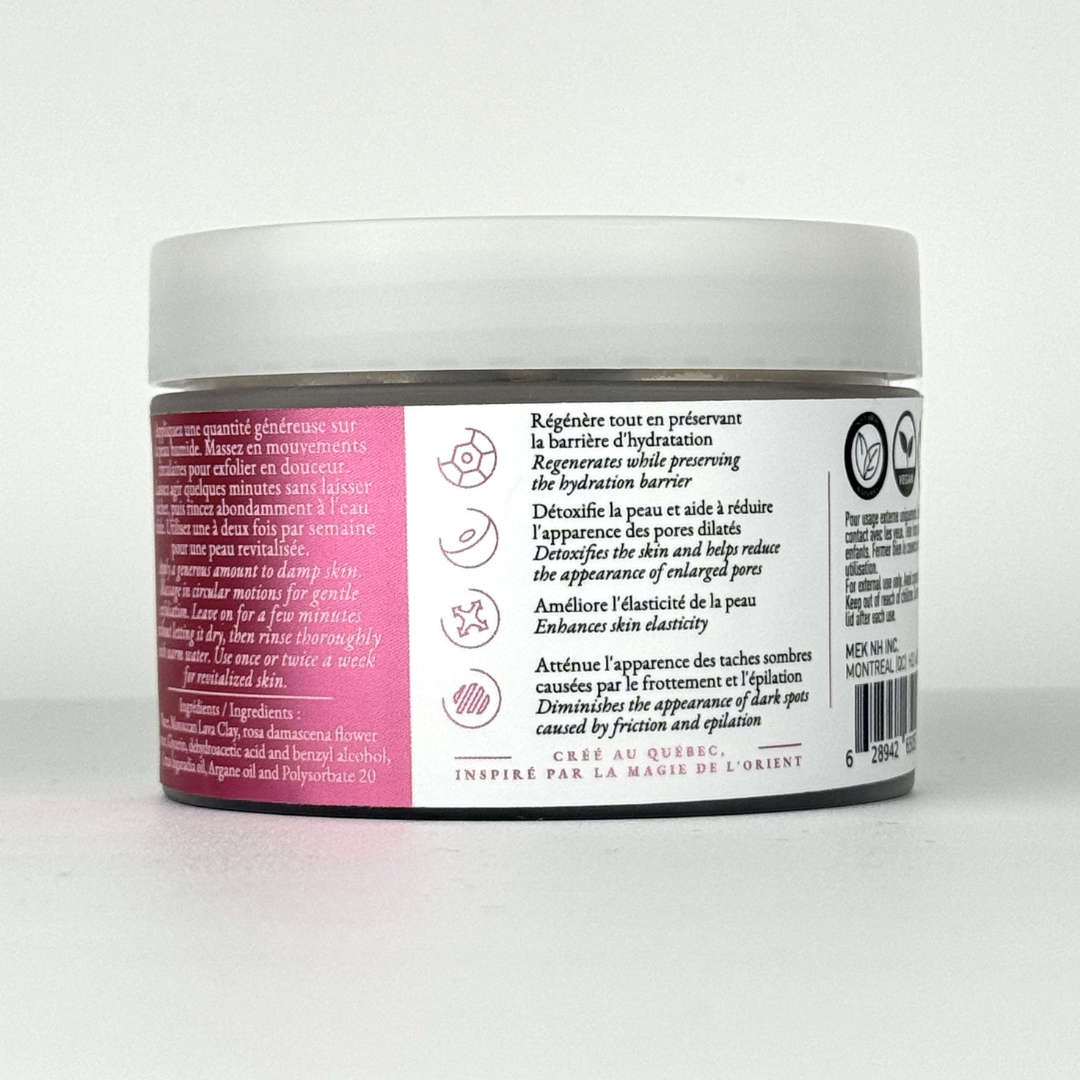 Gommage Rose et Terre à l'huile d'argan biologique