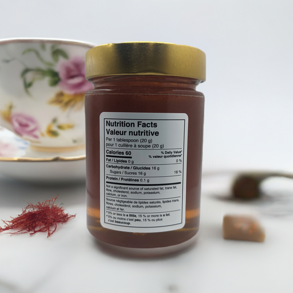 Élixir de Safran : Miel Québécois Pur Infusé de l'Essence Dorée du Safran Iranien