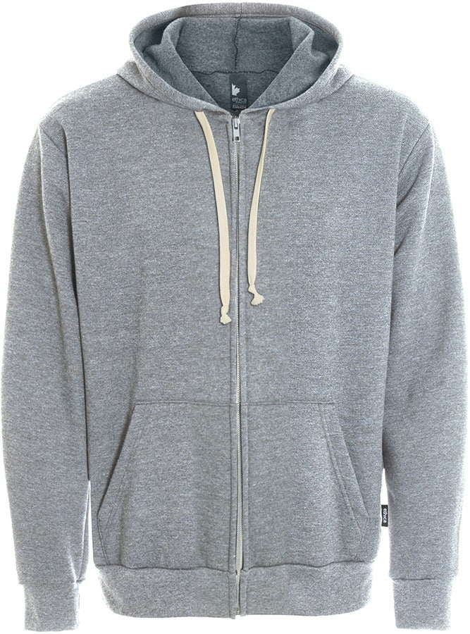 Hooded and zip-up fleece