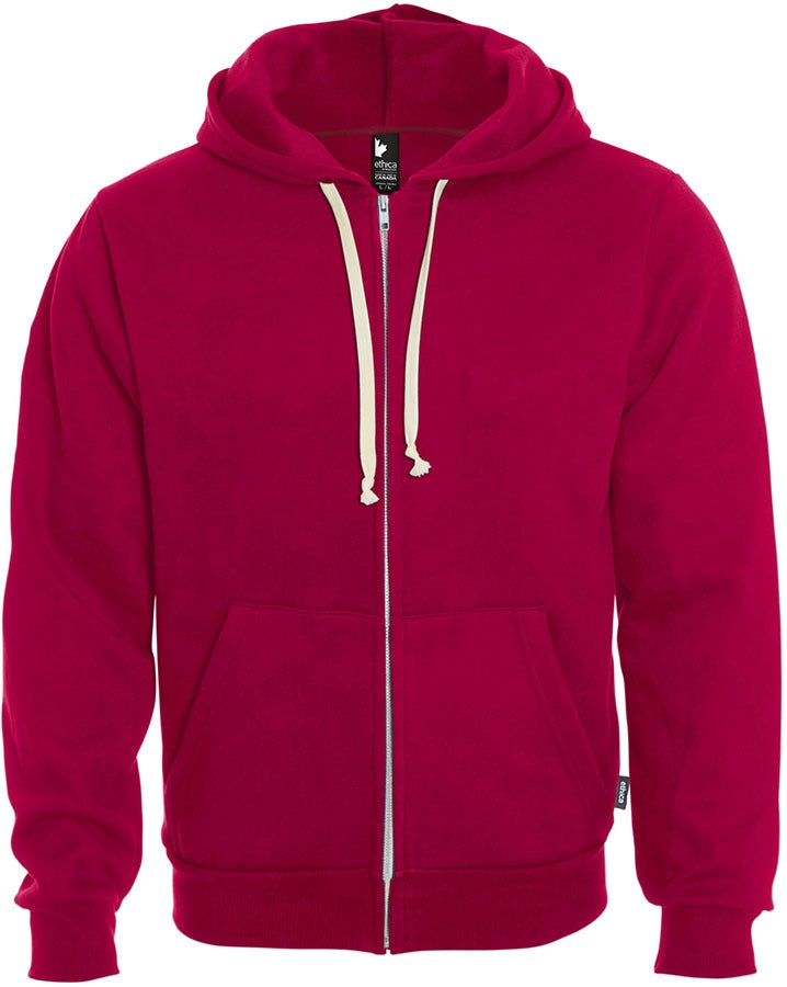 Hooded and zip-up fleece