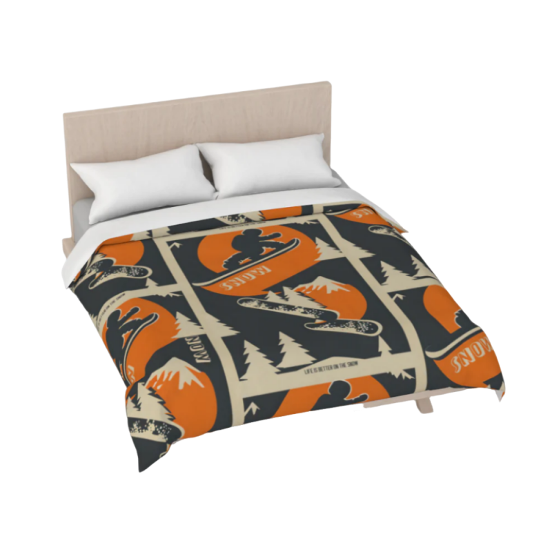 Housse de couette en collage de snowboard