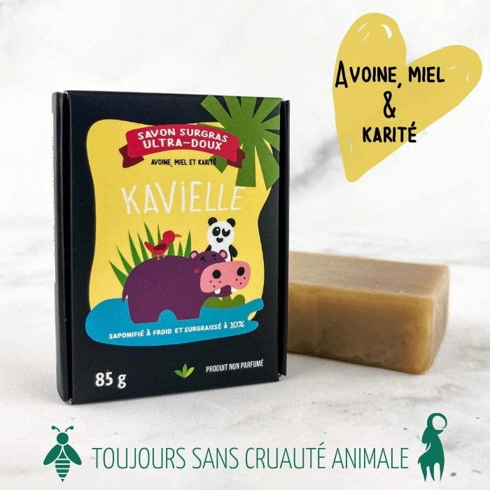 KAVIELLE - Savon pour le corps pour bébé - Avoine, miel et karité