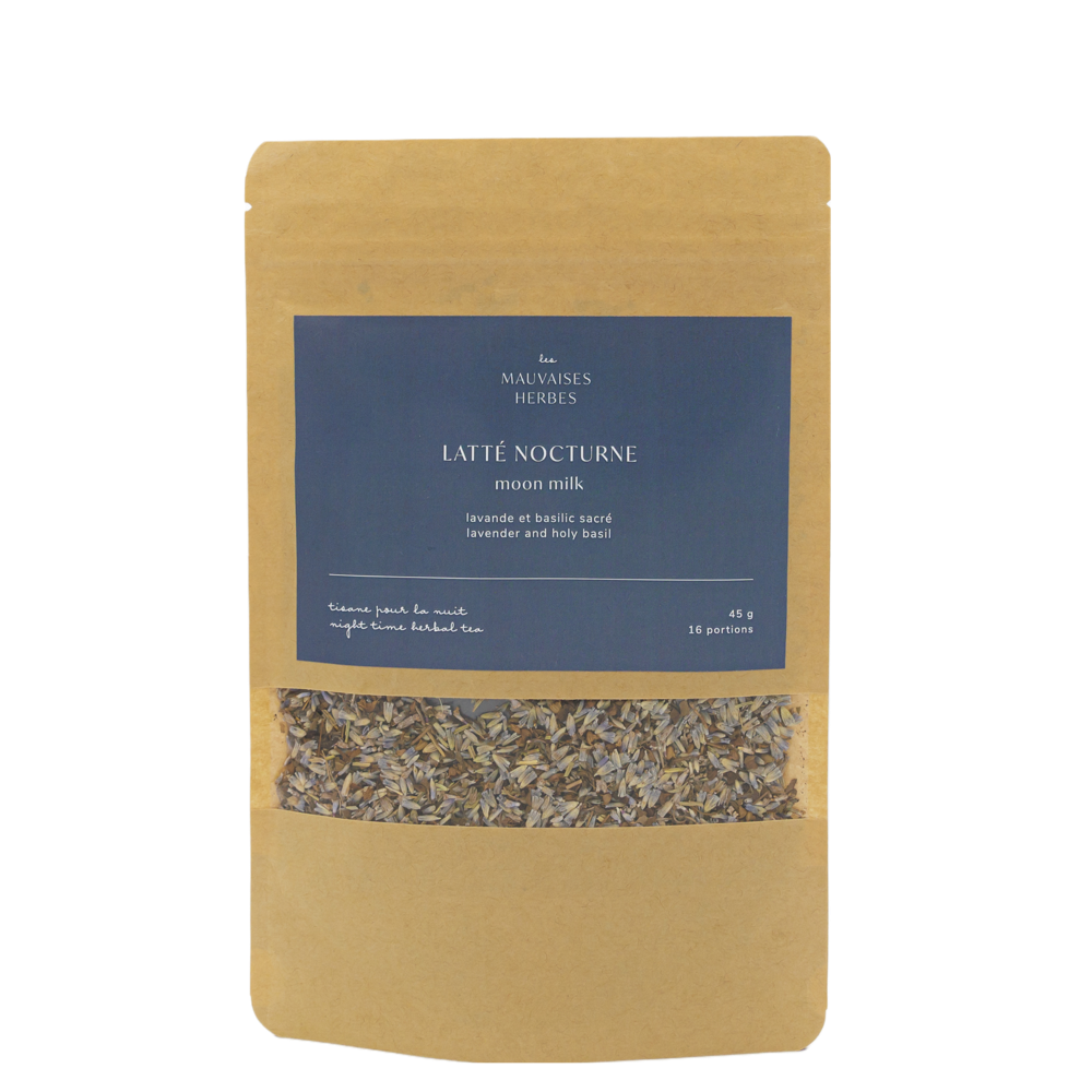 Latté nocturne bleu - Lavande et Basilic