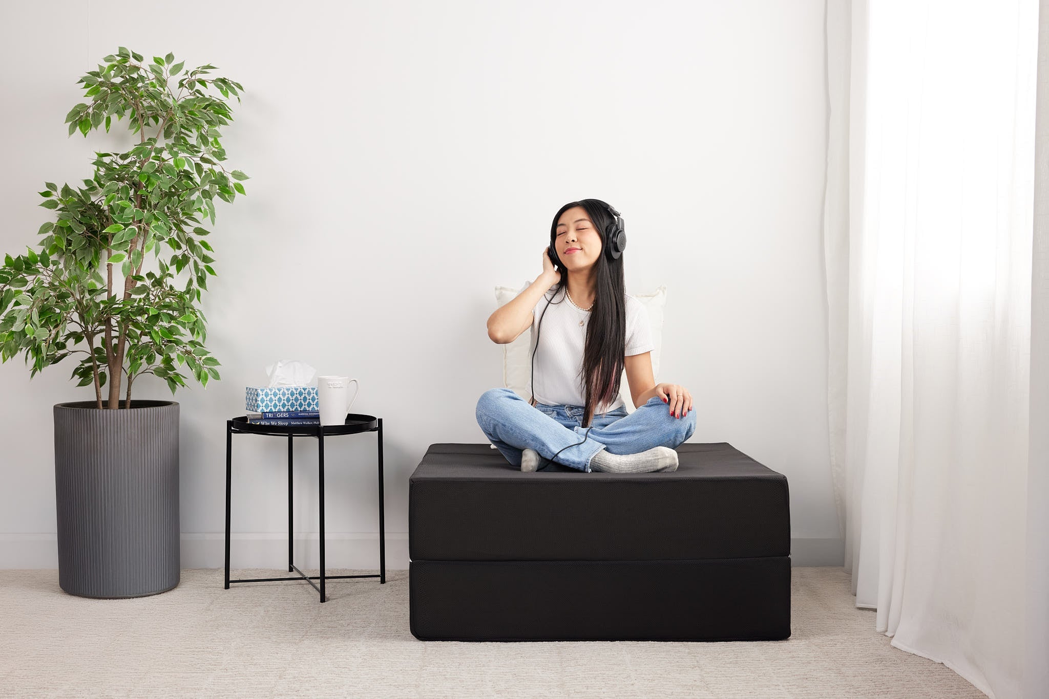 Le Polycouch - Matelas Pliable en Mousse Mémoire & Divan