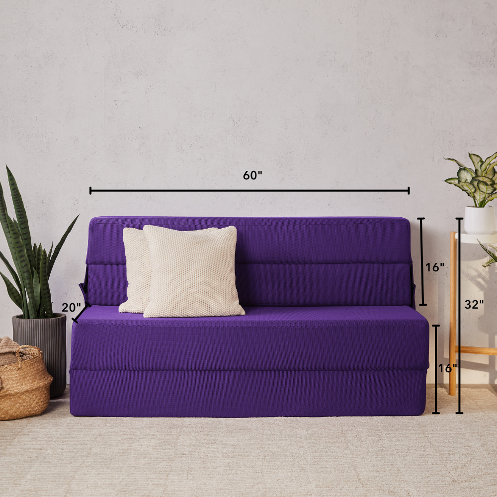 Le Polycouch - Matelas Pliable en Mousse Mémoire & Divan