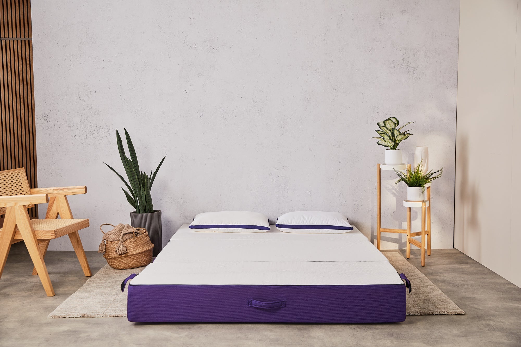 Le Polycouch - Matelas Pliable en Mousse Mémoire & Divan