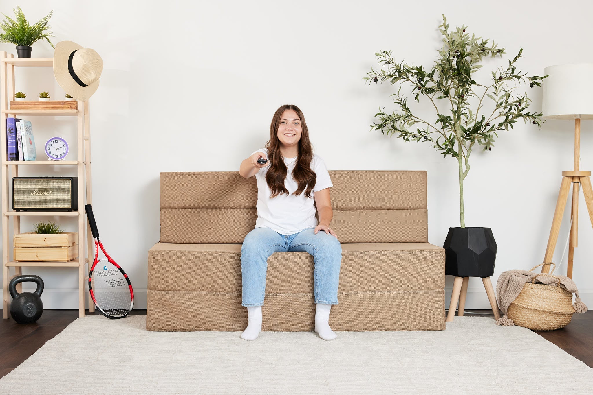 Le Polycouch - Matelas Pliable en Mousse Mémoire & Divan