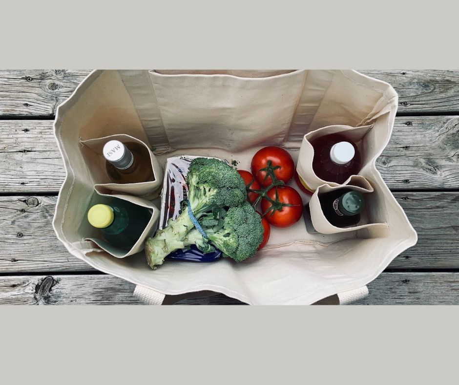 The large eco-friendly two-tone cotton bag