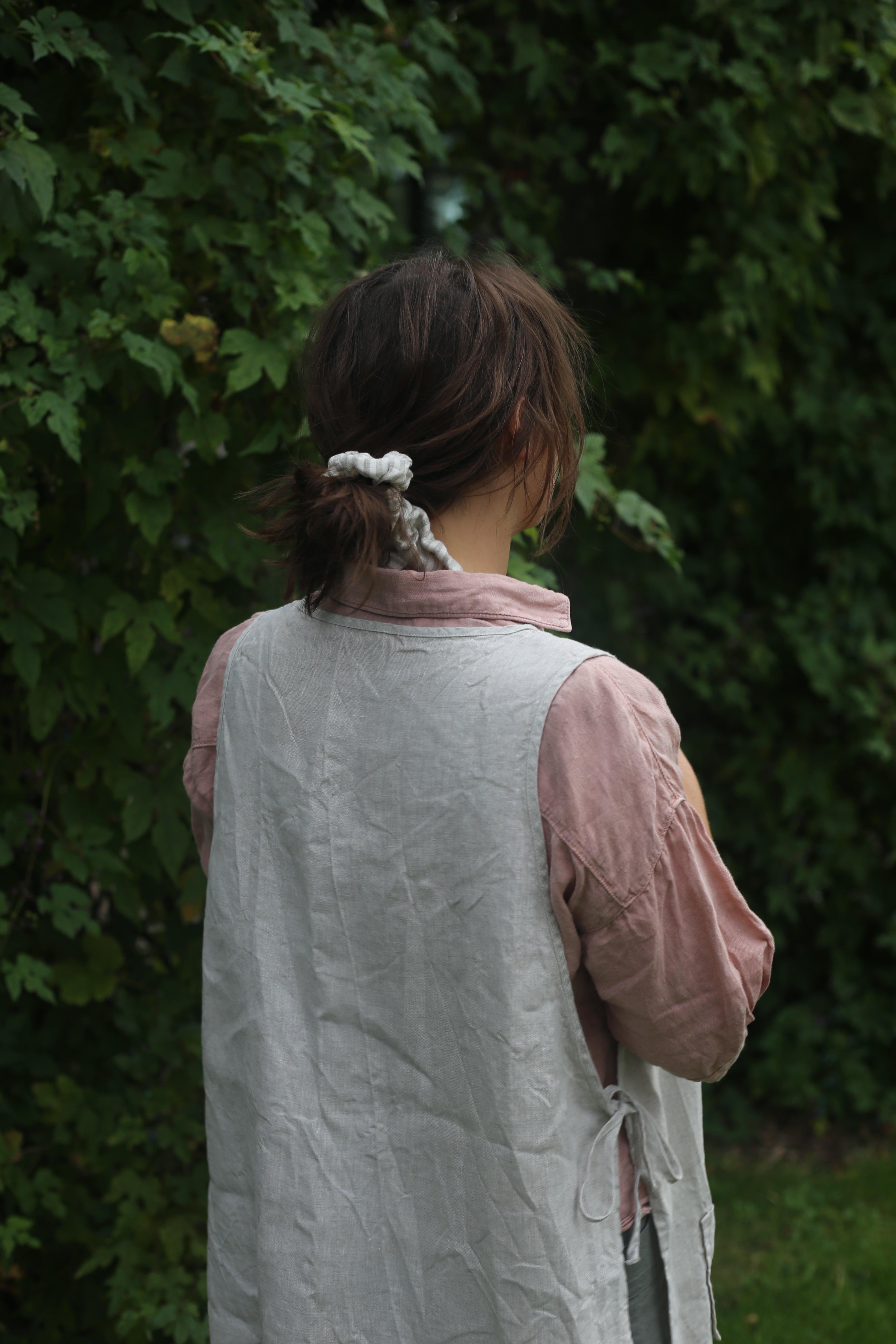 Linen Gardener Apron - Oatmeal