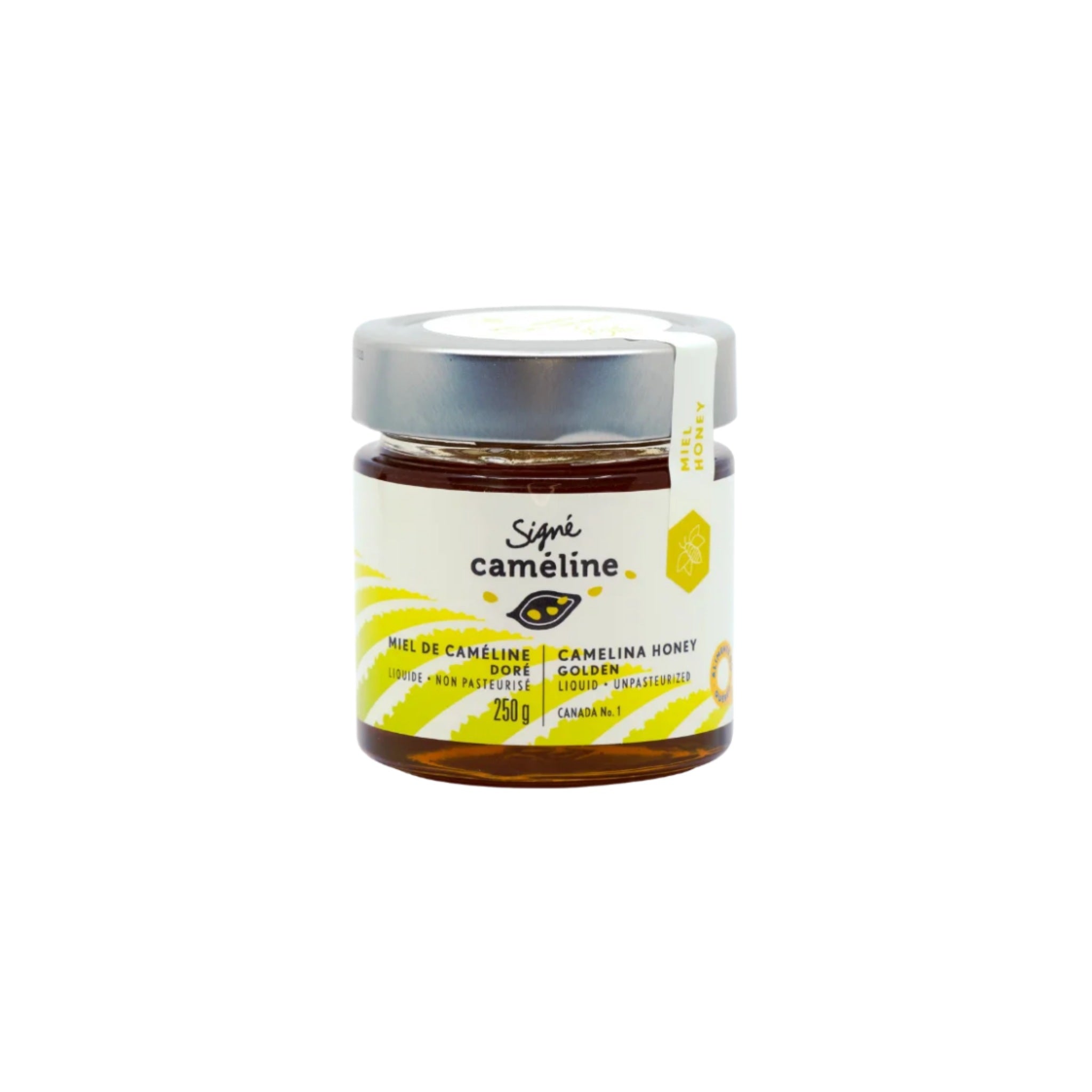 Golden camelina honey