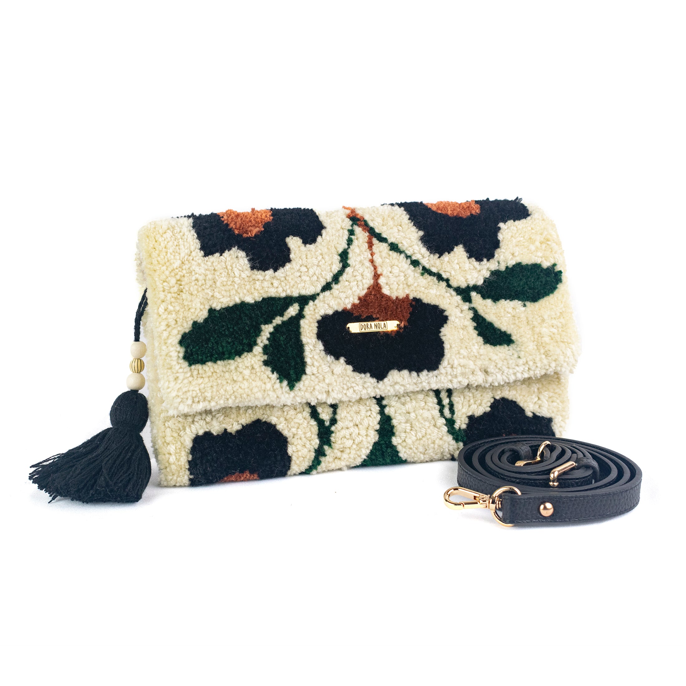 MORA, Sac à main touffeté à la main