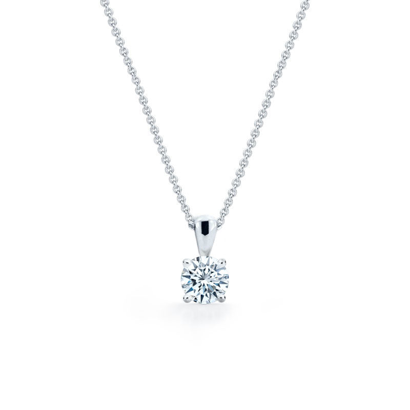 Pendentif à diamant solitaire naturel ou de laboratoire