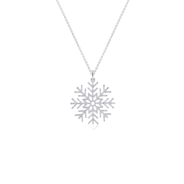 Pendentif Flocon de neige en argent sterling