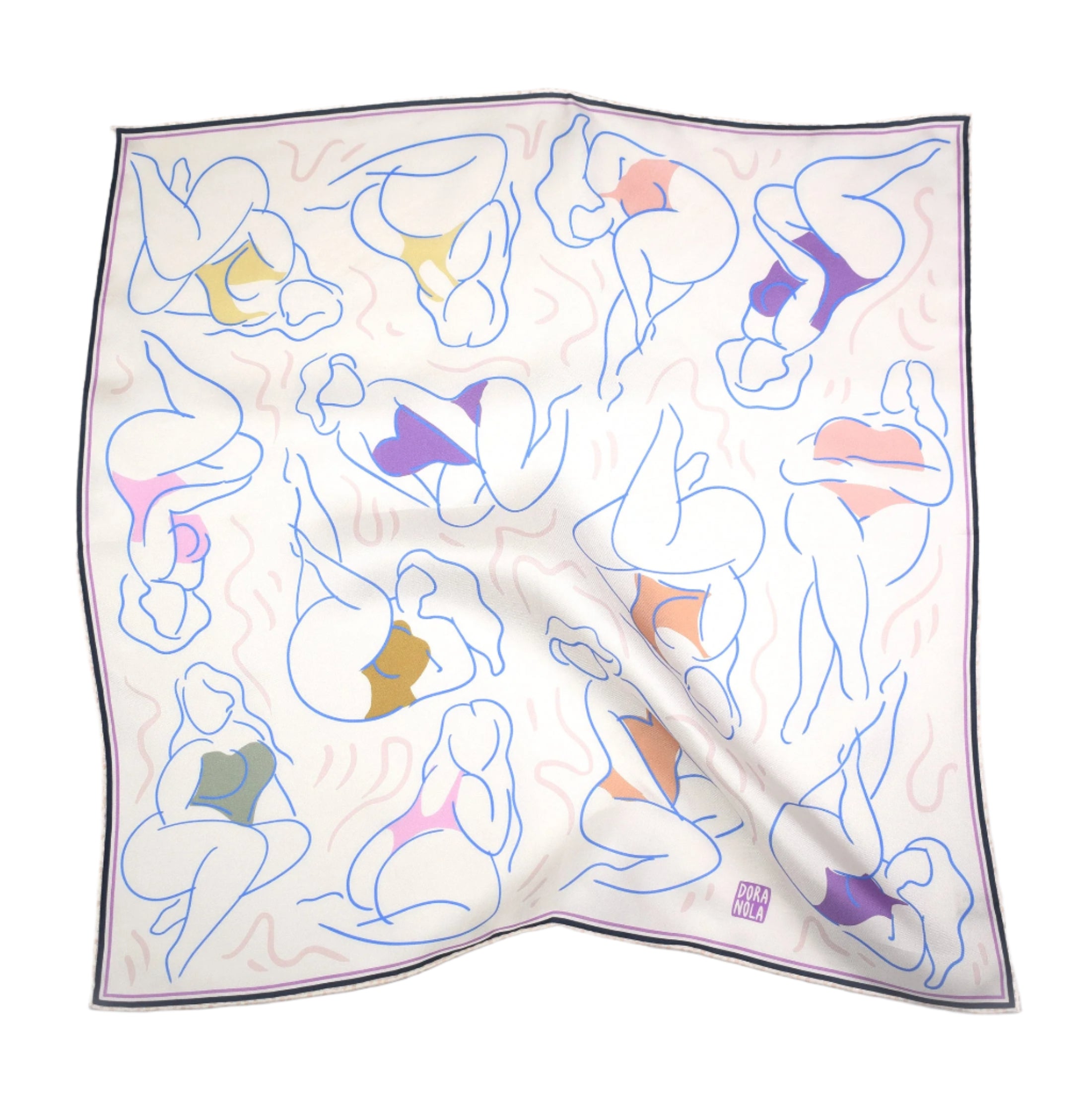Petit foulard 'Histoire de l'art' clair