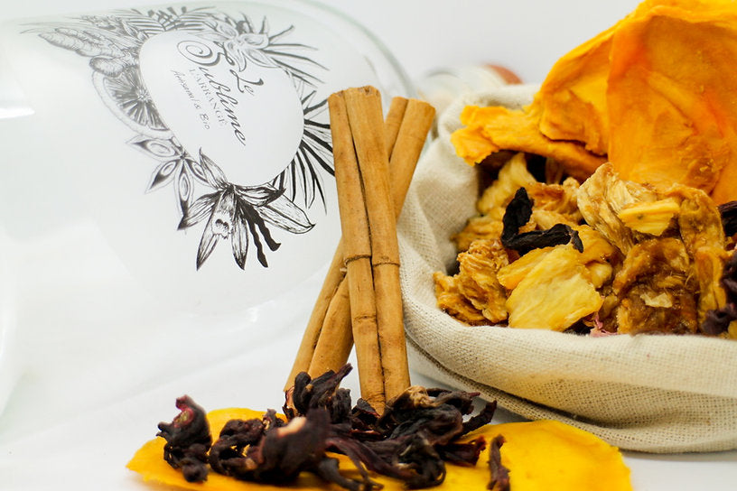 Préparation pour Rhum Arrangé : Mangue, Ananas, Cannelle et Hibiscus