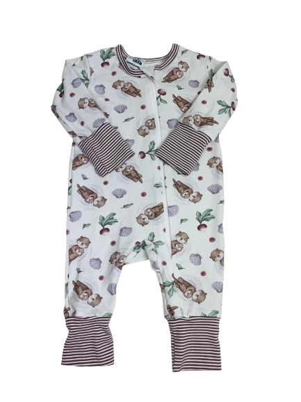 1 pièce évolutif à motifs de loutres et radis