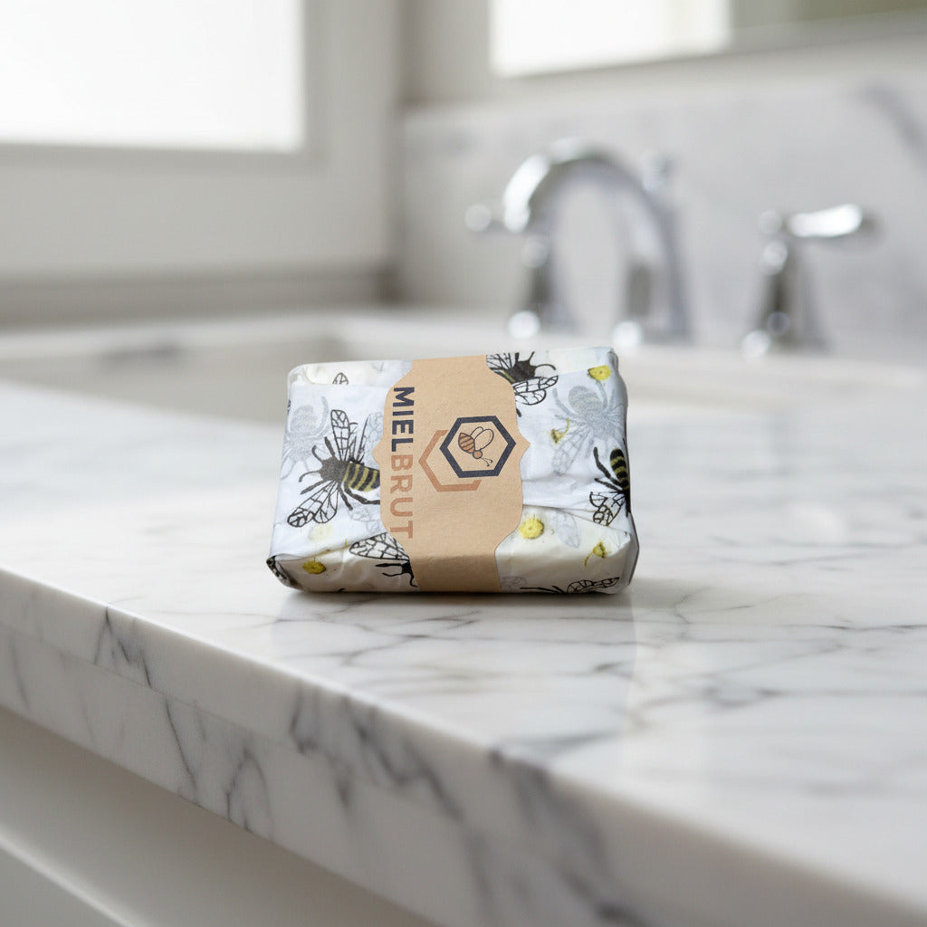 Savon au lait de chèvre, miel & cire d’abeille (3 savons)