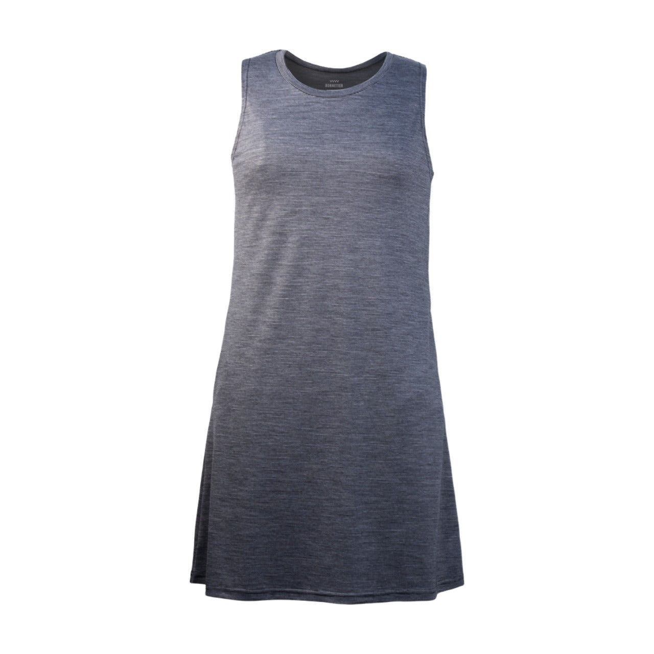 Robe Mérinos Rayé Noir Gris - Sahara