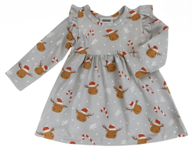 Robe à motifs festifs de rennes