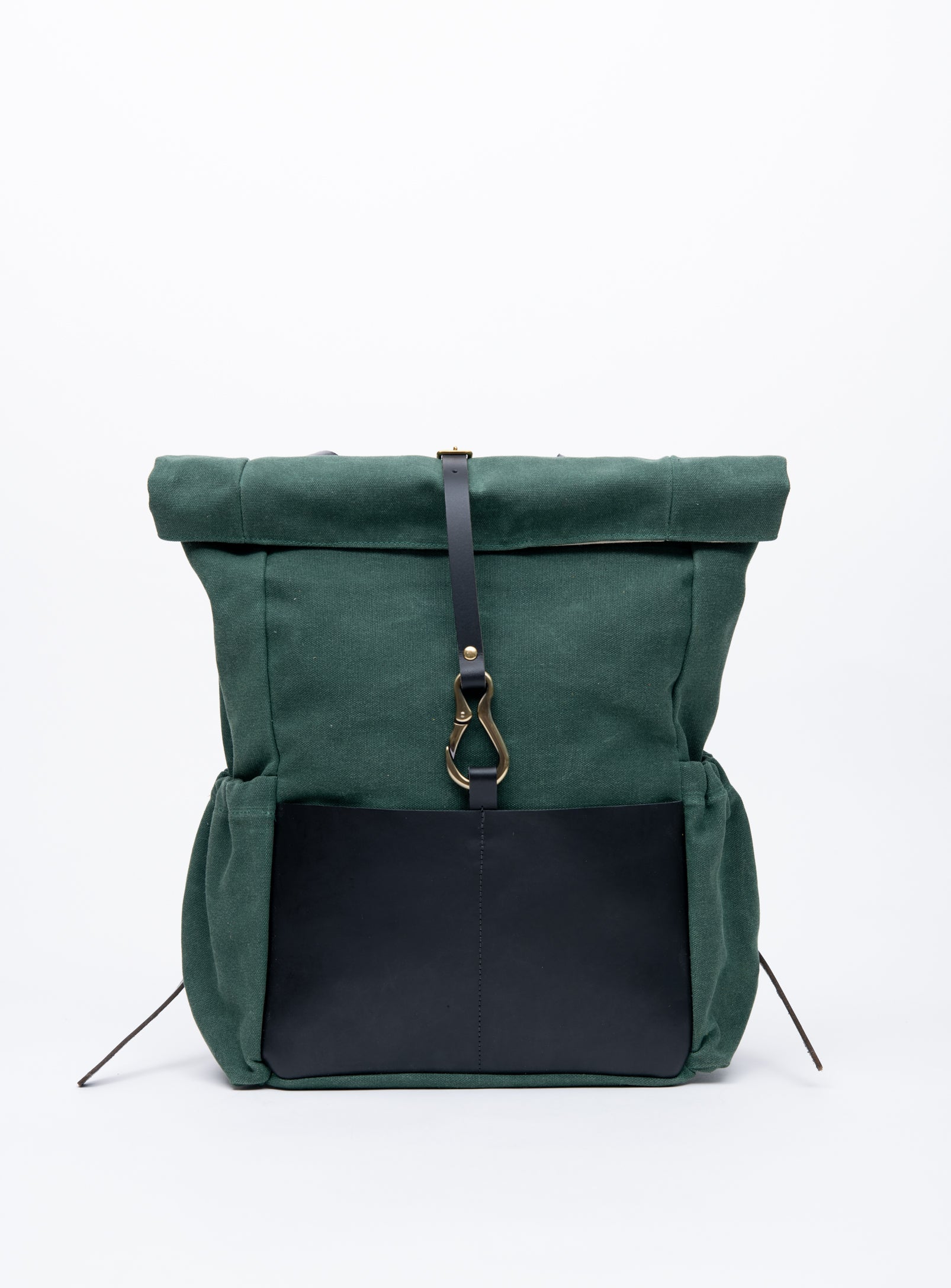 Sac à dos en cuir et coton ciré modèle DE LORIMIER