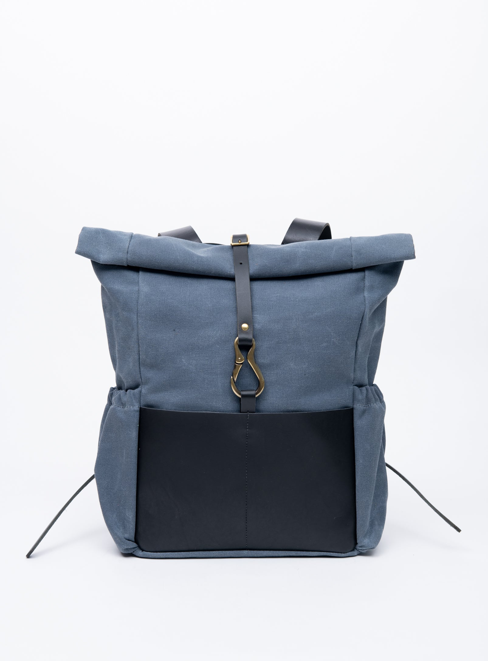 Sac à dos en cuir et coton ciré modèle DE LORIMIER