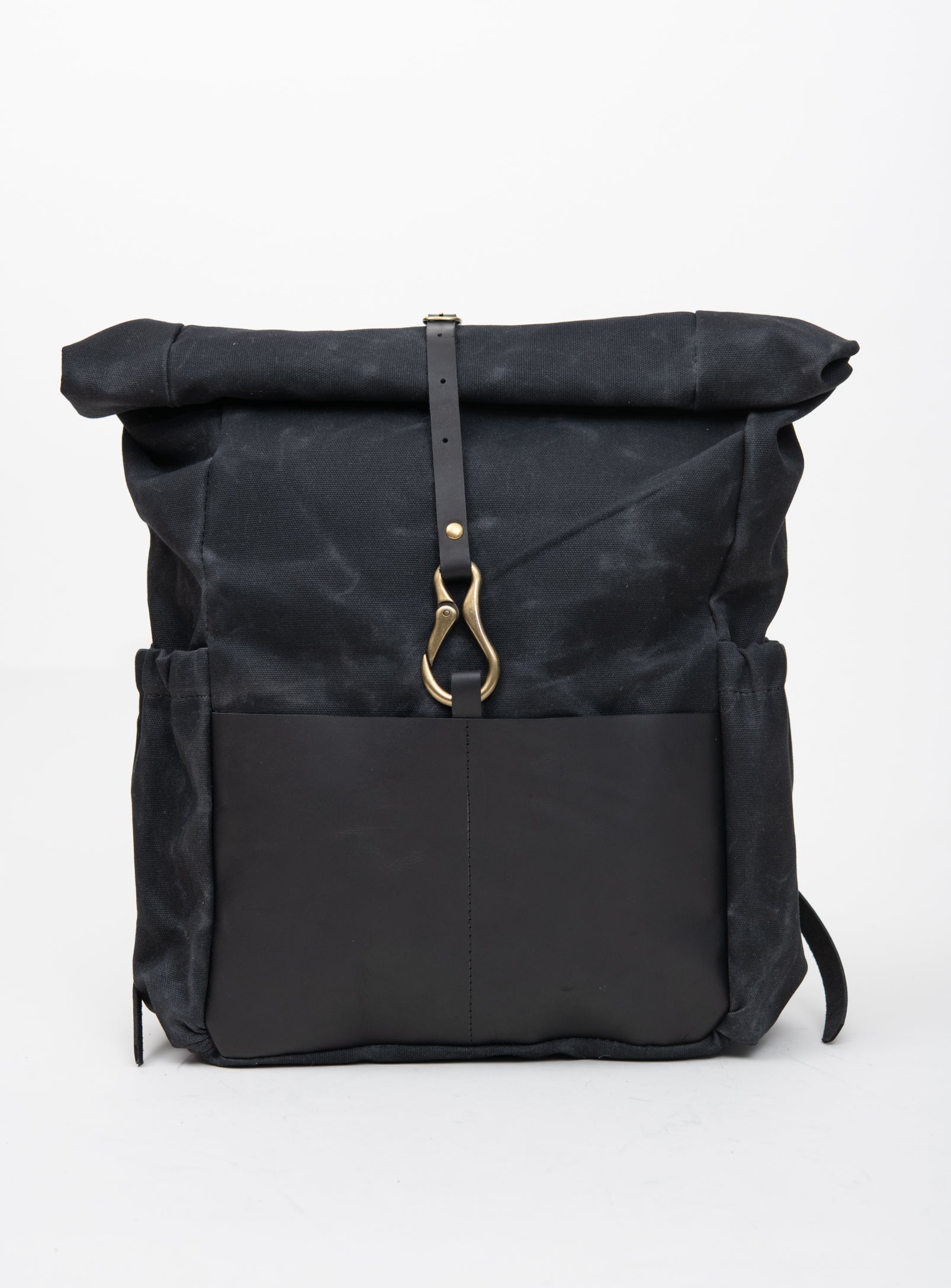 Sac à dos en cuir et coton ciré modèle DE LORIMIER