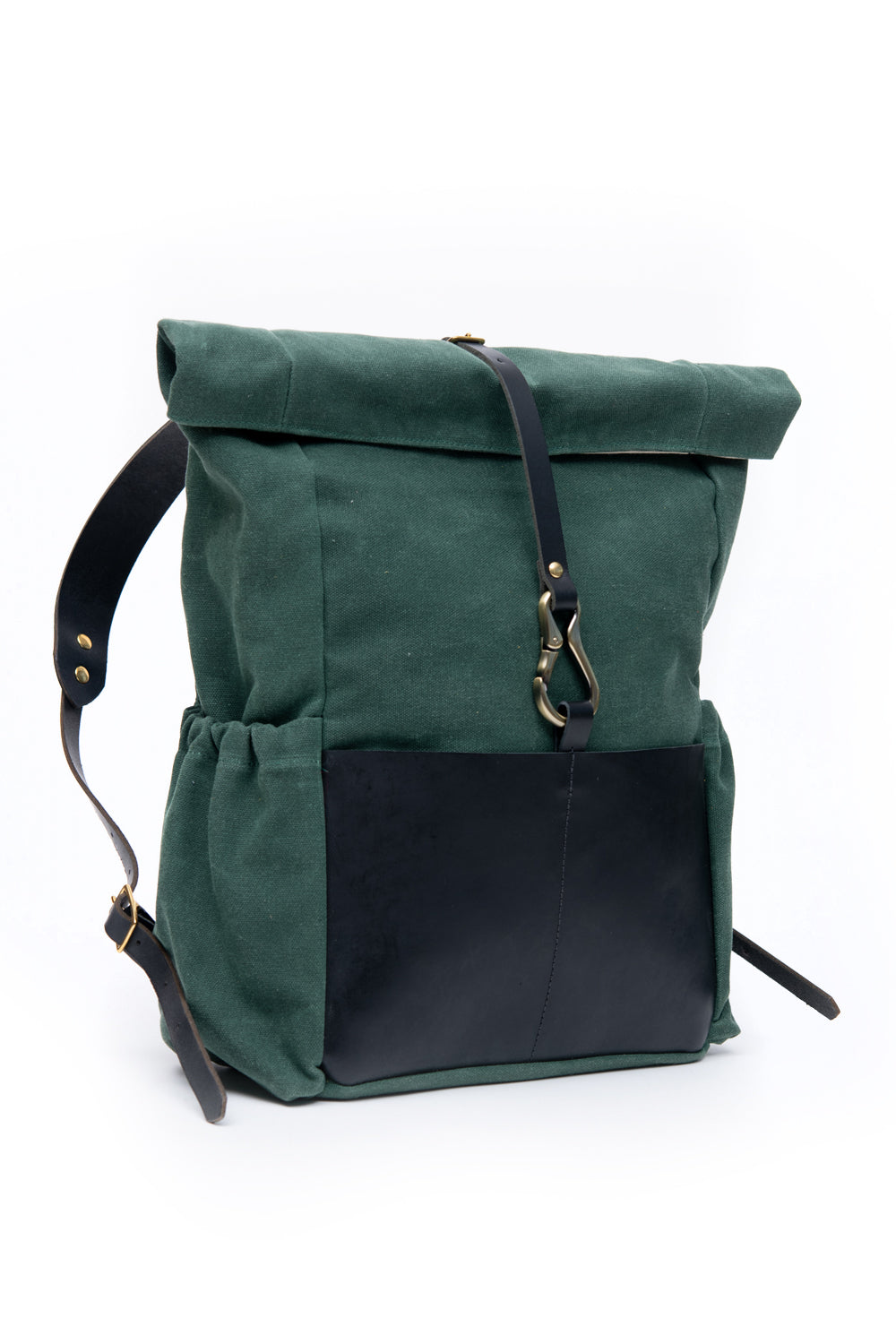 Sac à dos en cuir et coton ciré modèle DE LORIMIER