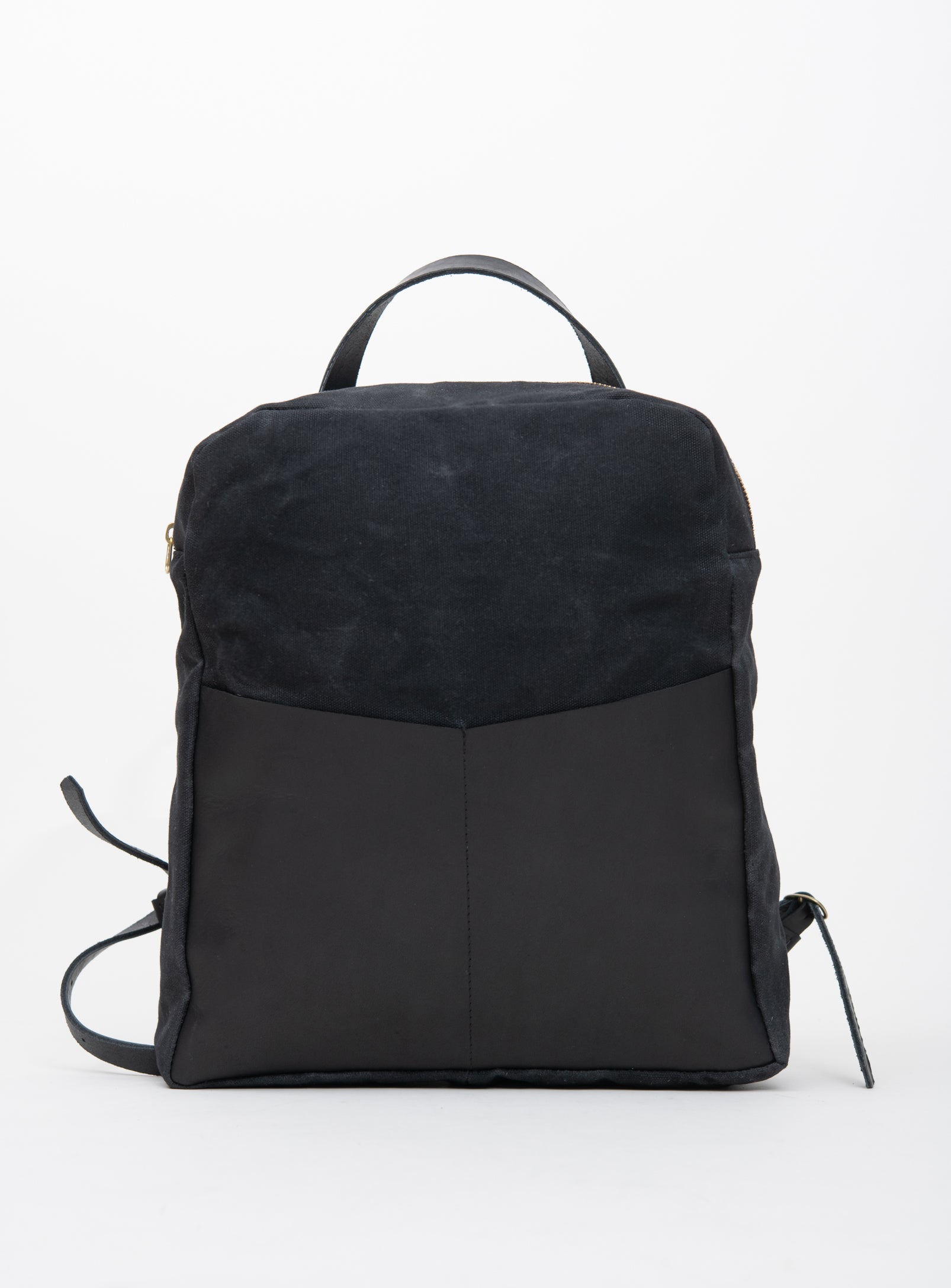 Sac à dos en cuir et coton ciré modèle GILFORD