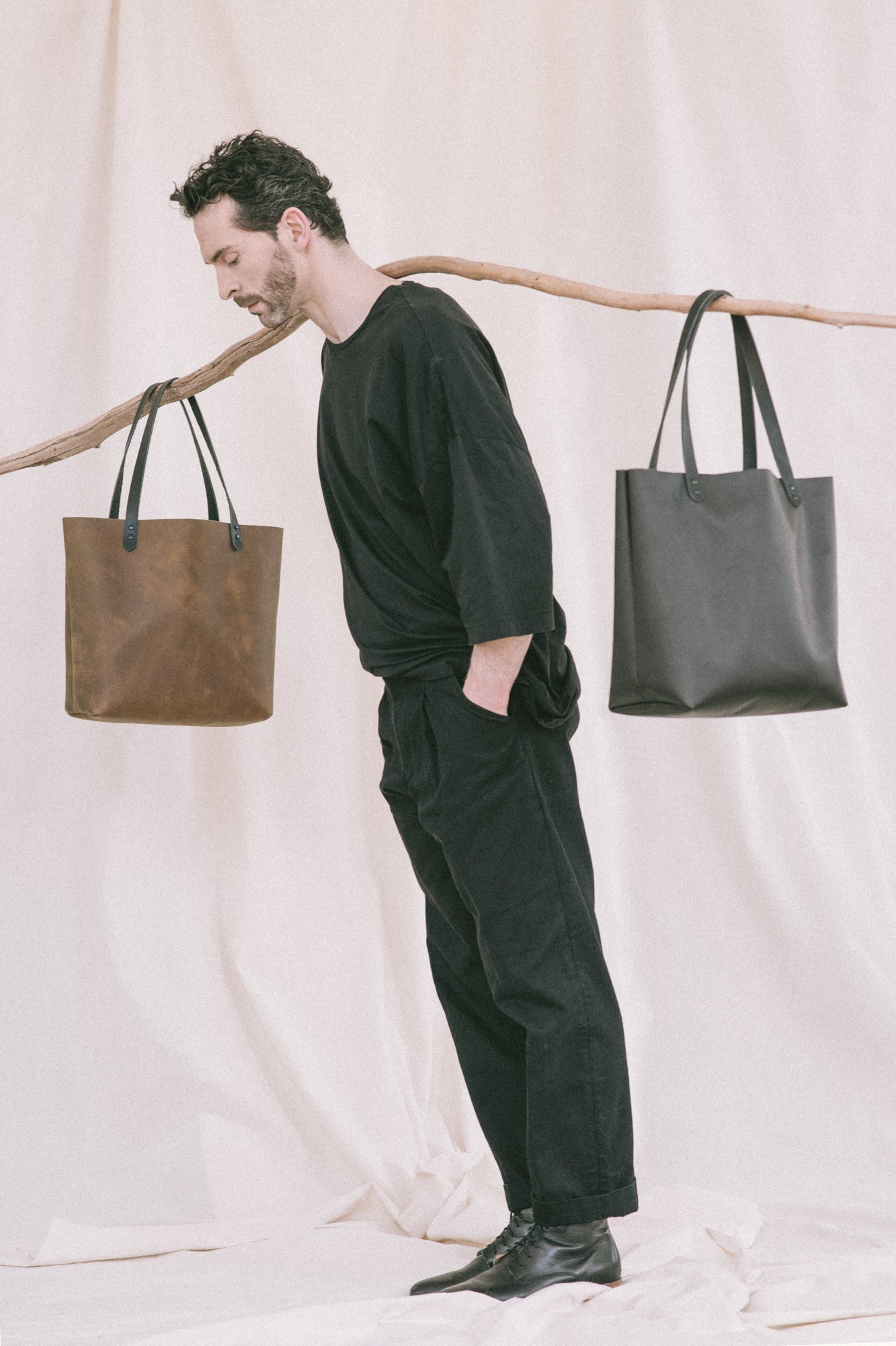 Sac cabas minimaliste en cuir modèles FLORENCE et FIRENZE