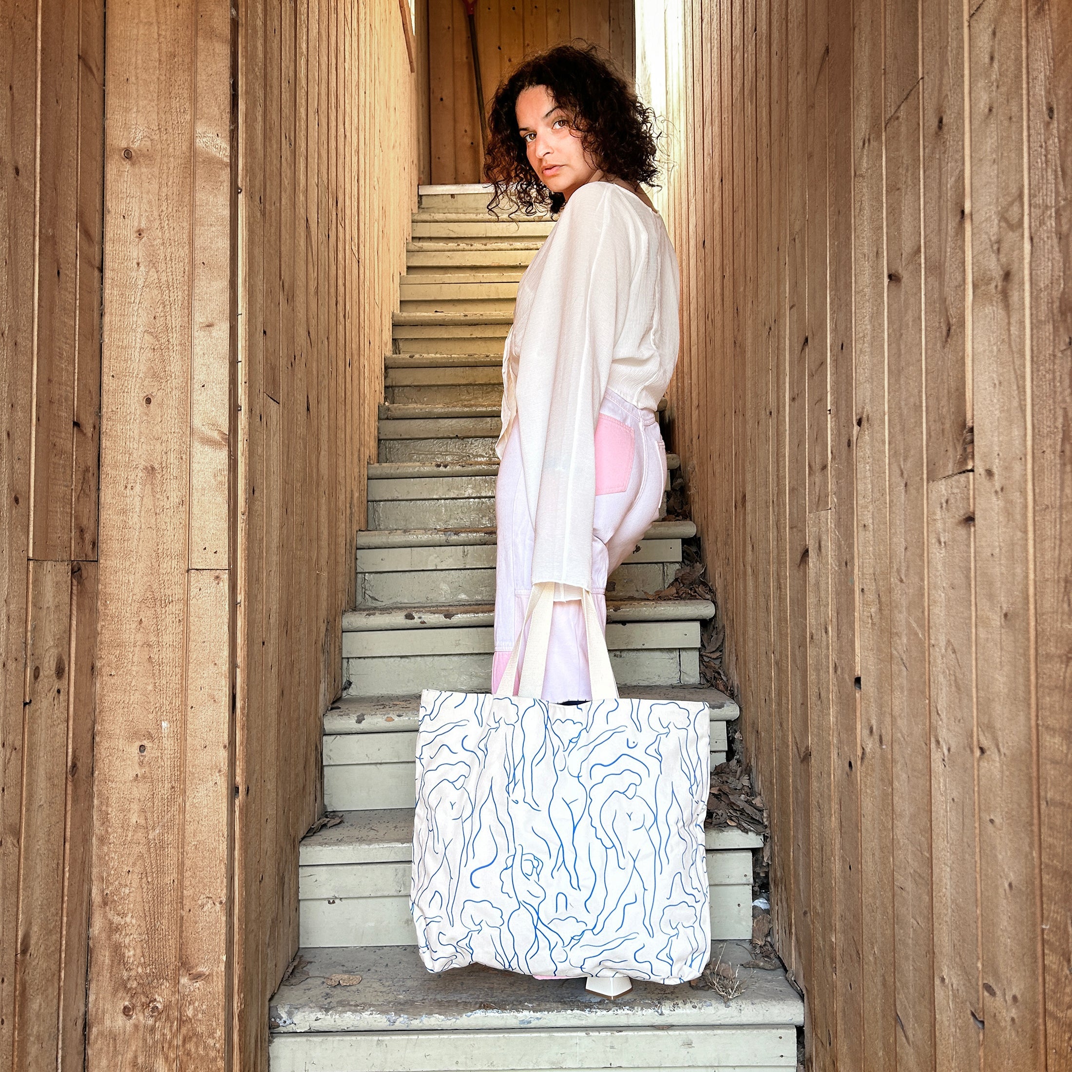 Sac Esquisse Bleu & Blanc