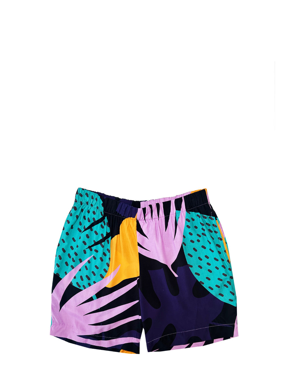 Dark Monstera Kids Shorts