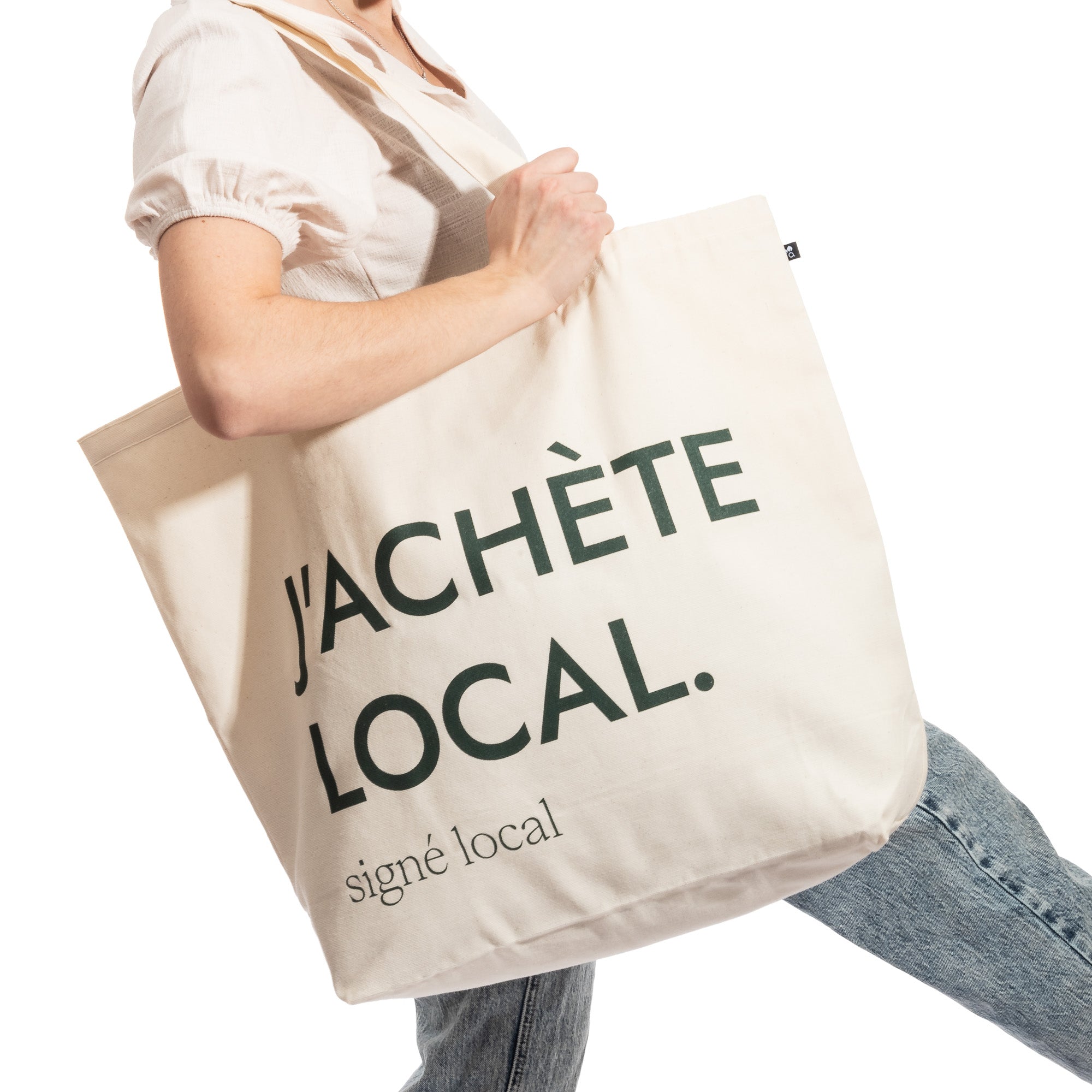 Sac réutilisable (Tote Bag) en coton naturel - J'achète local