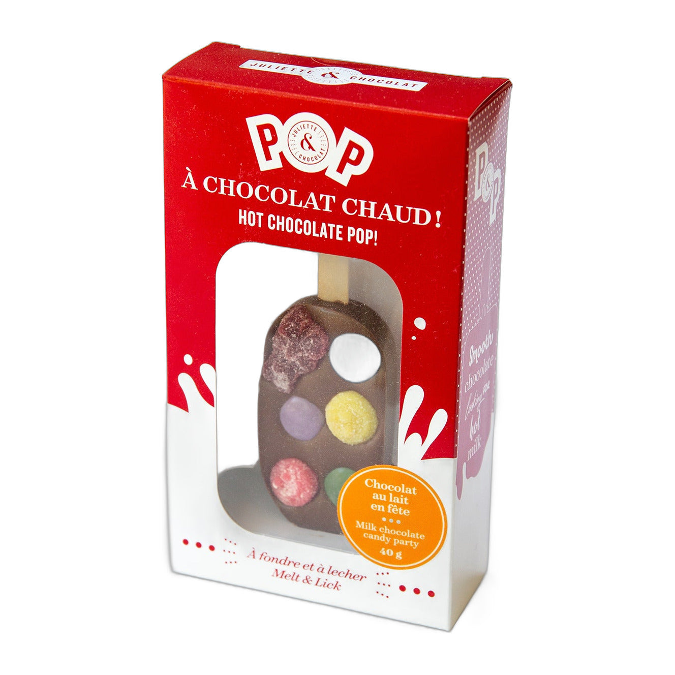 Chocolat au lait en fête - Pop à chocolat chaud