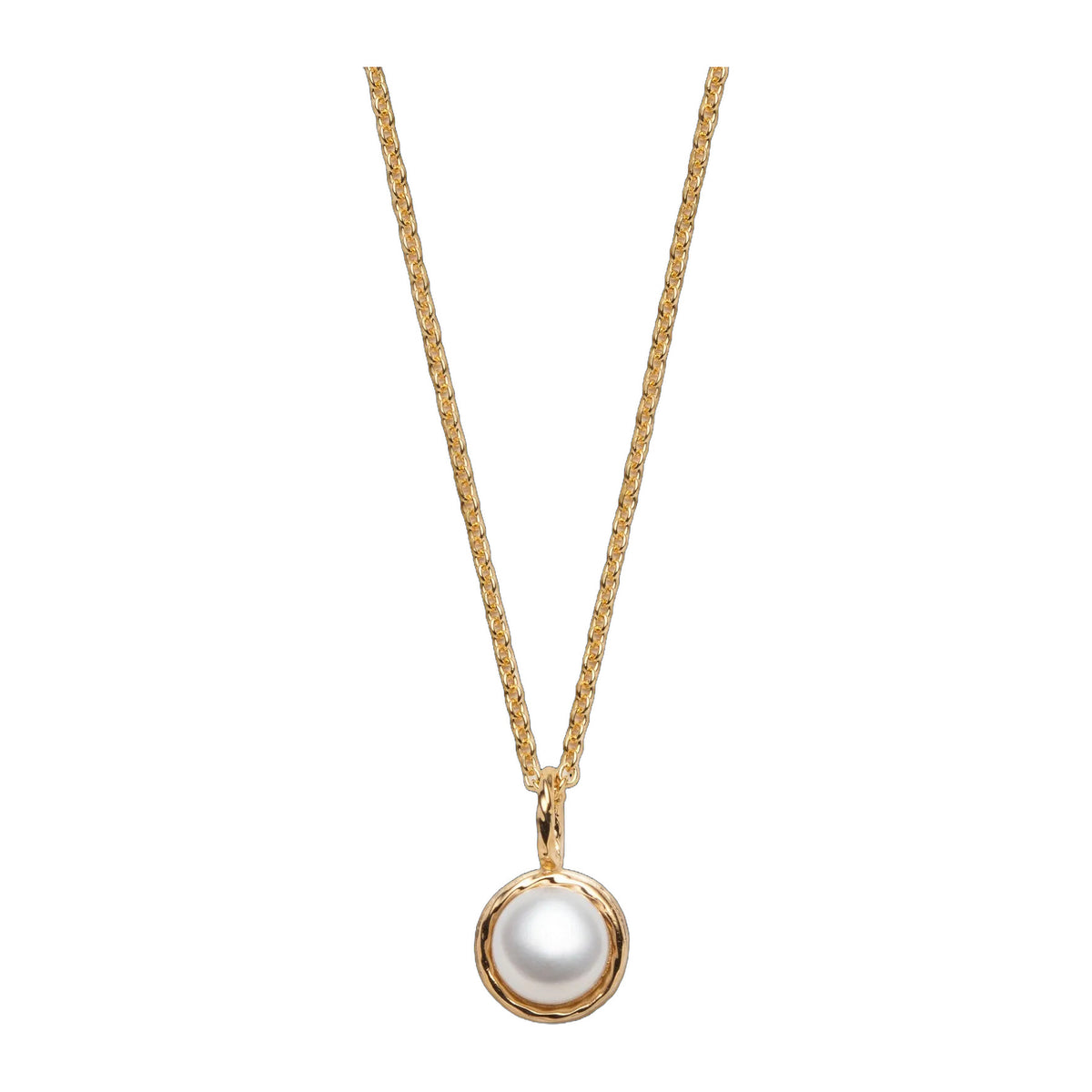 collier perle blanche minimaliste