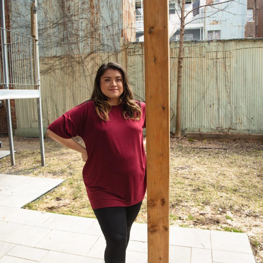 T-Shirt oversized - Bourgogne