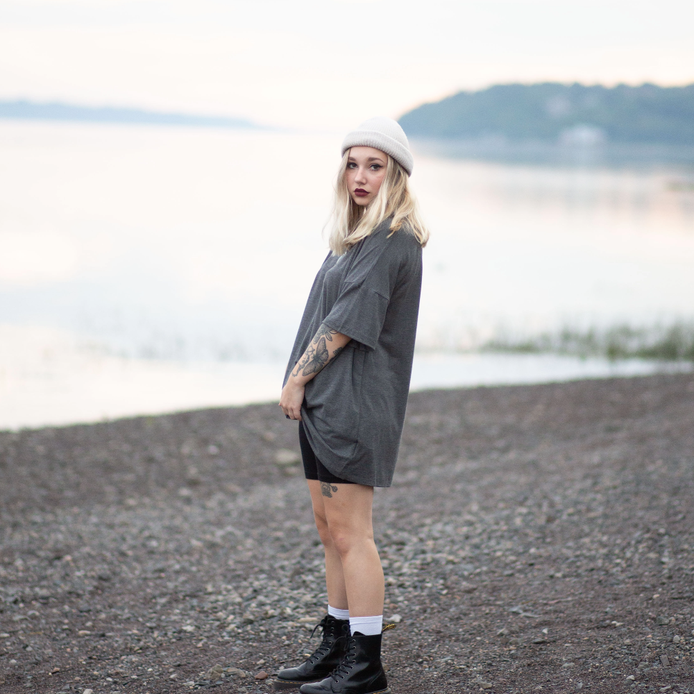 T-Shirt oversized - Charbon