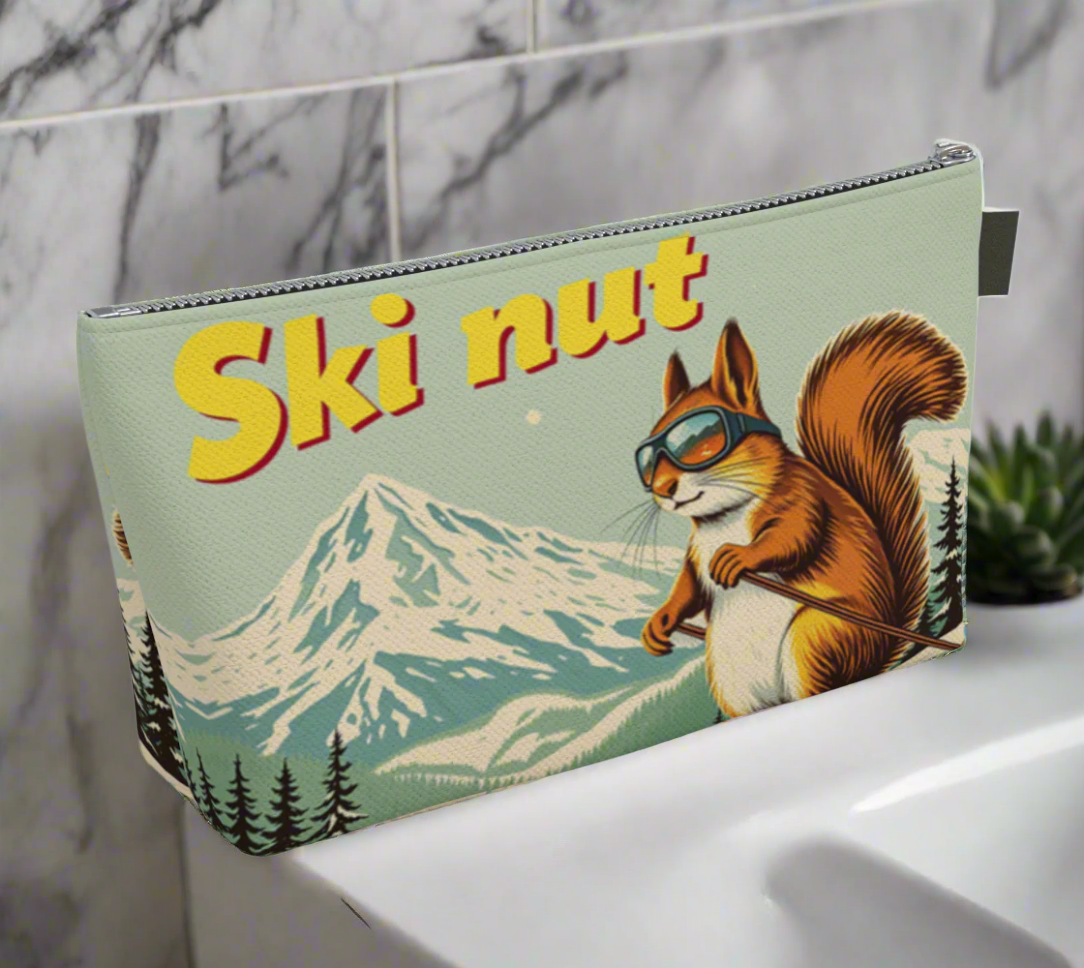 Trousse de toilette en Ski Nut durable et doublée d'une poche