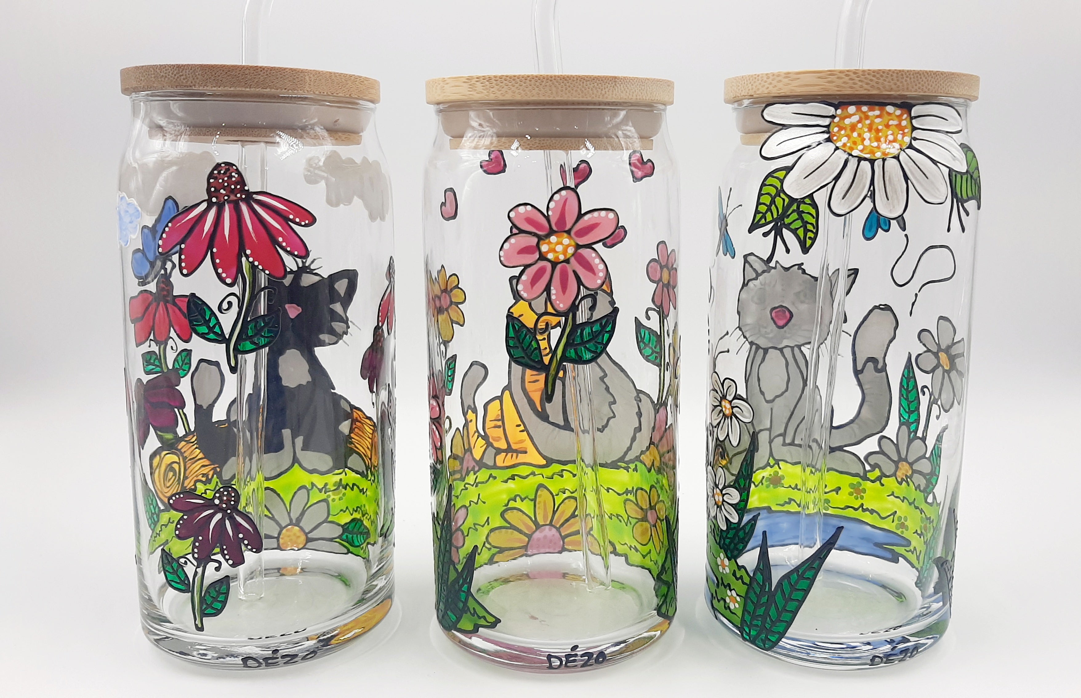 Verre canette chats, choisissez parmi ses 3 modèles 16 onces