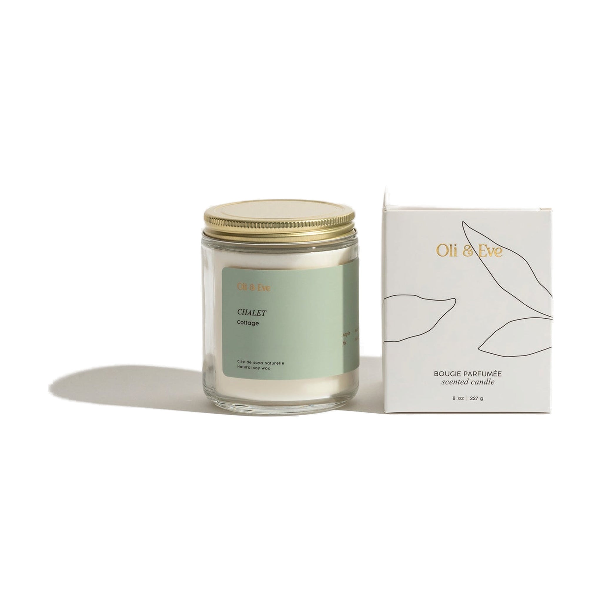 Bougie Oli et Ève Chalet 8oz verre - Oli & Eve