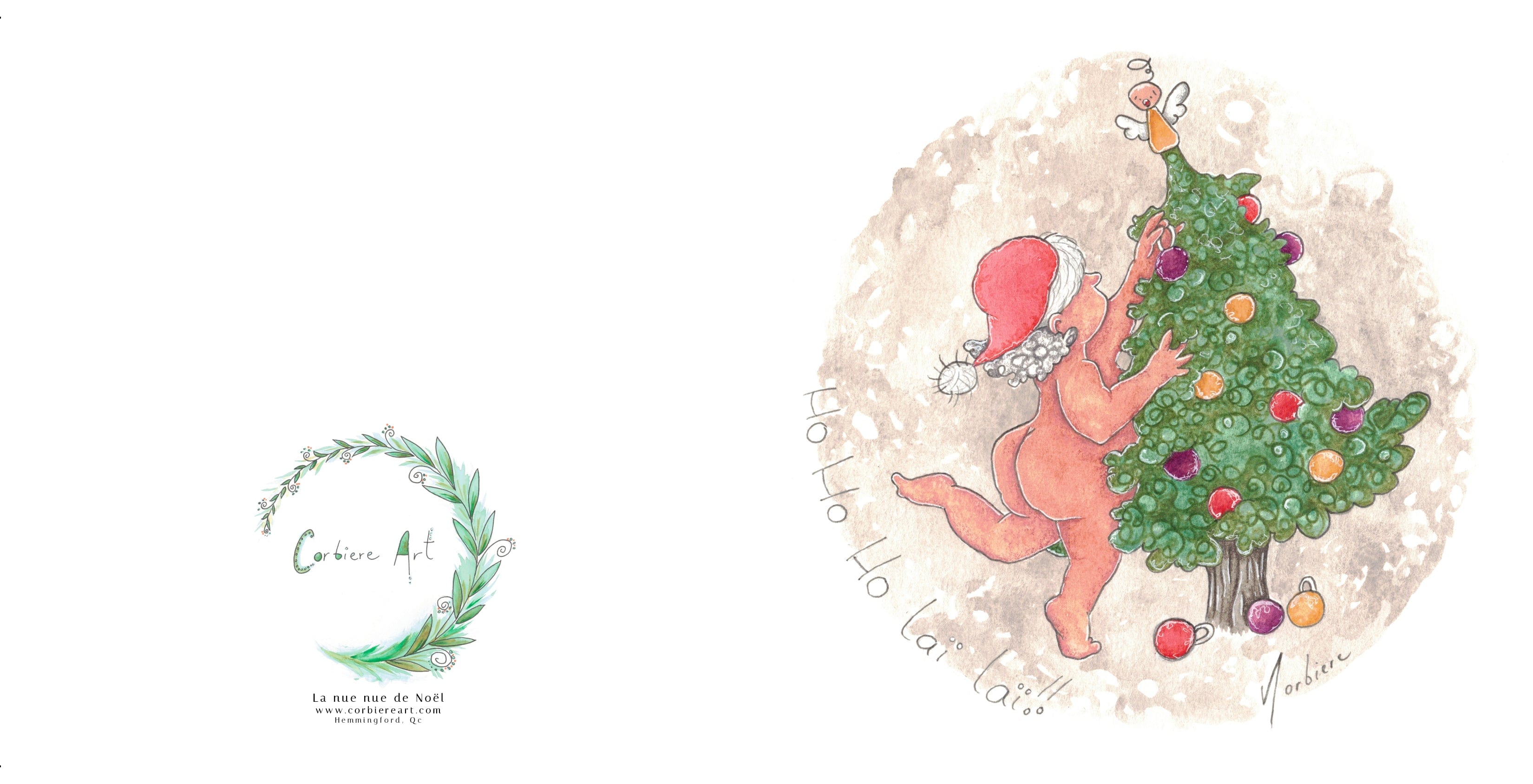 Carte de souhaits - La nue nue de Noël