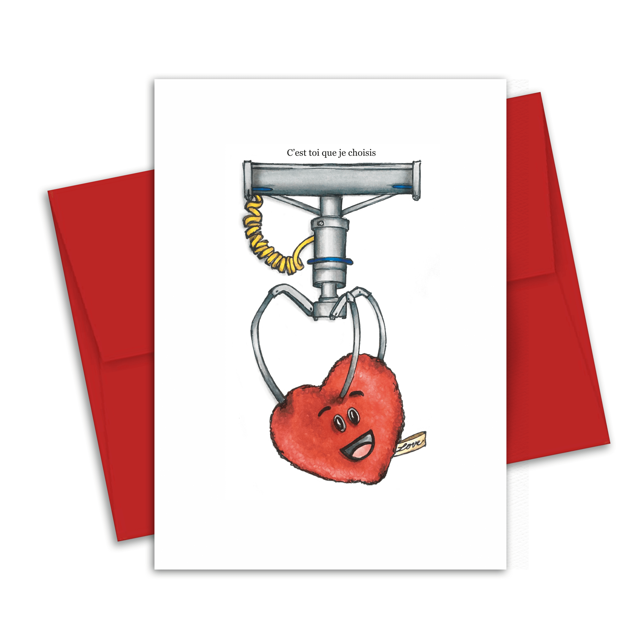 Carte de souhaits - Amour - Pince toutou
