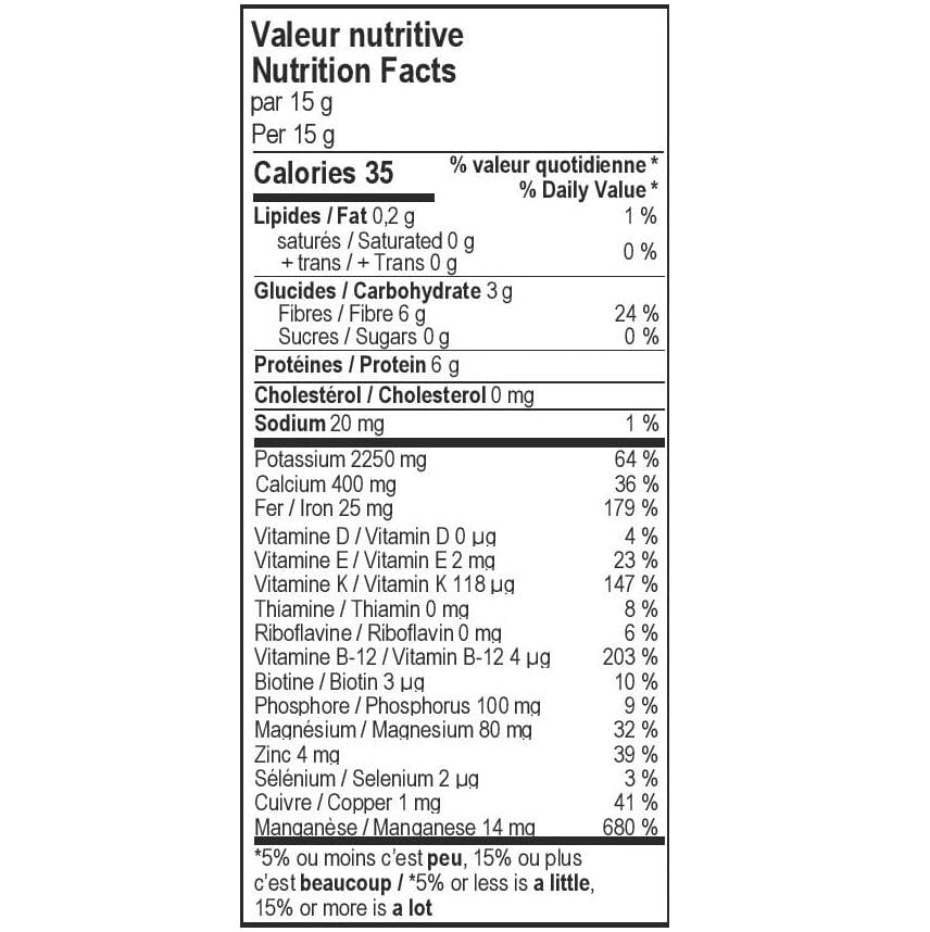 Bacon de mer biologique - Algues séchées entières