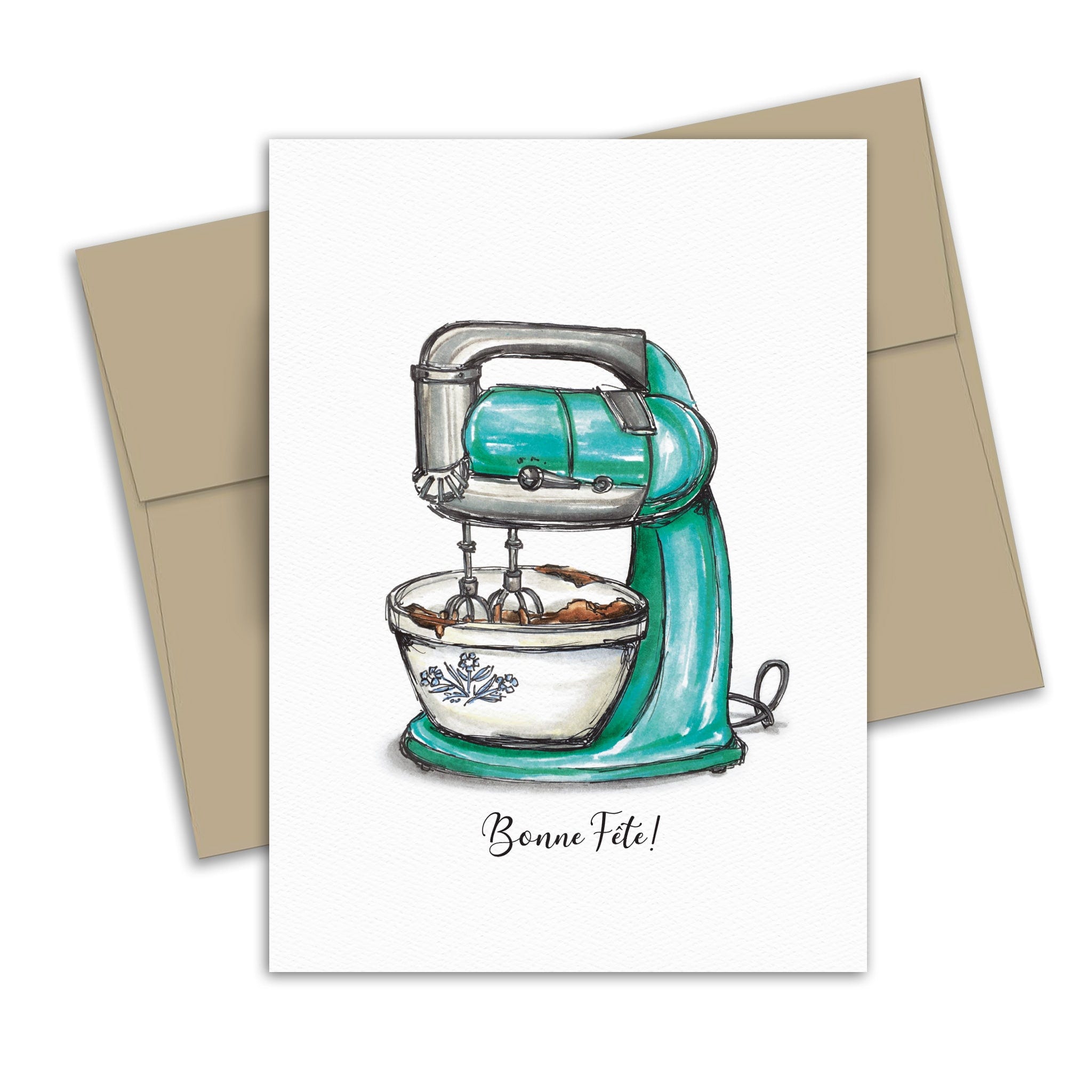 Carte de souhaits - Anniversaire - Gâteau de fête par Fêtes Grenadine vendu par SignéLocal.com