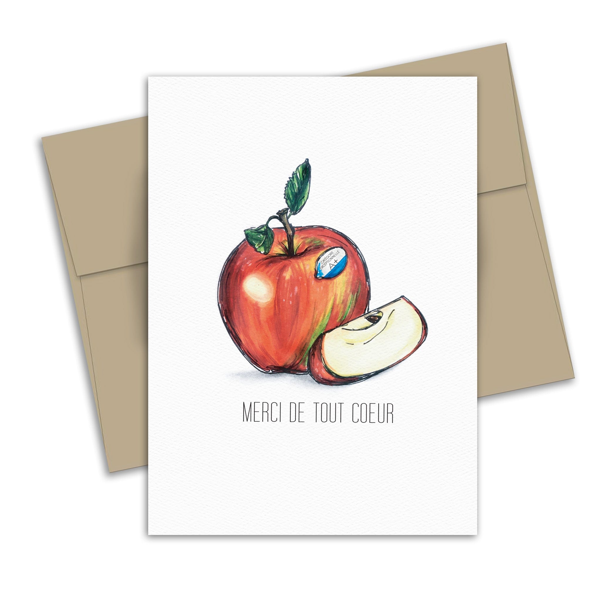 Carte de souhaits - Pomme
