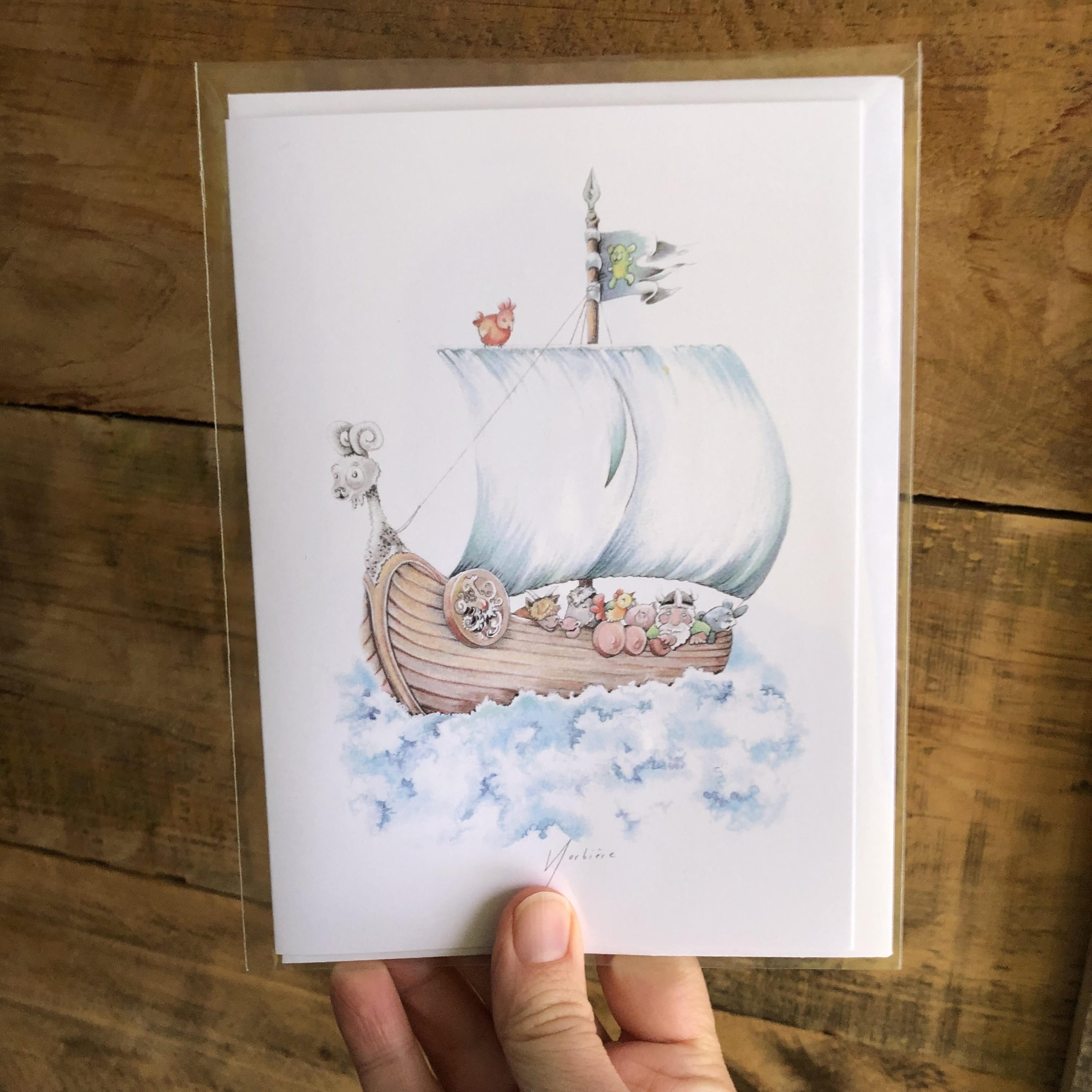 Carte de souhaits - Le Drakkar