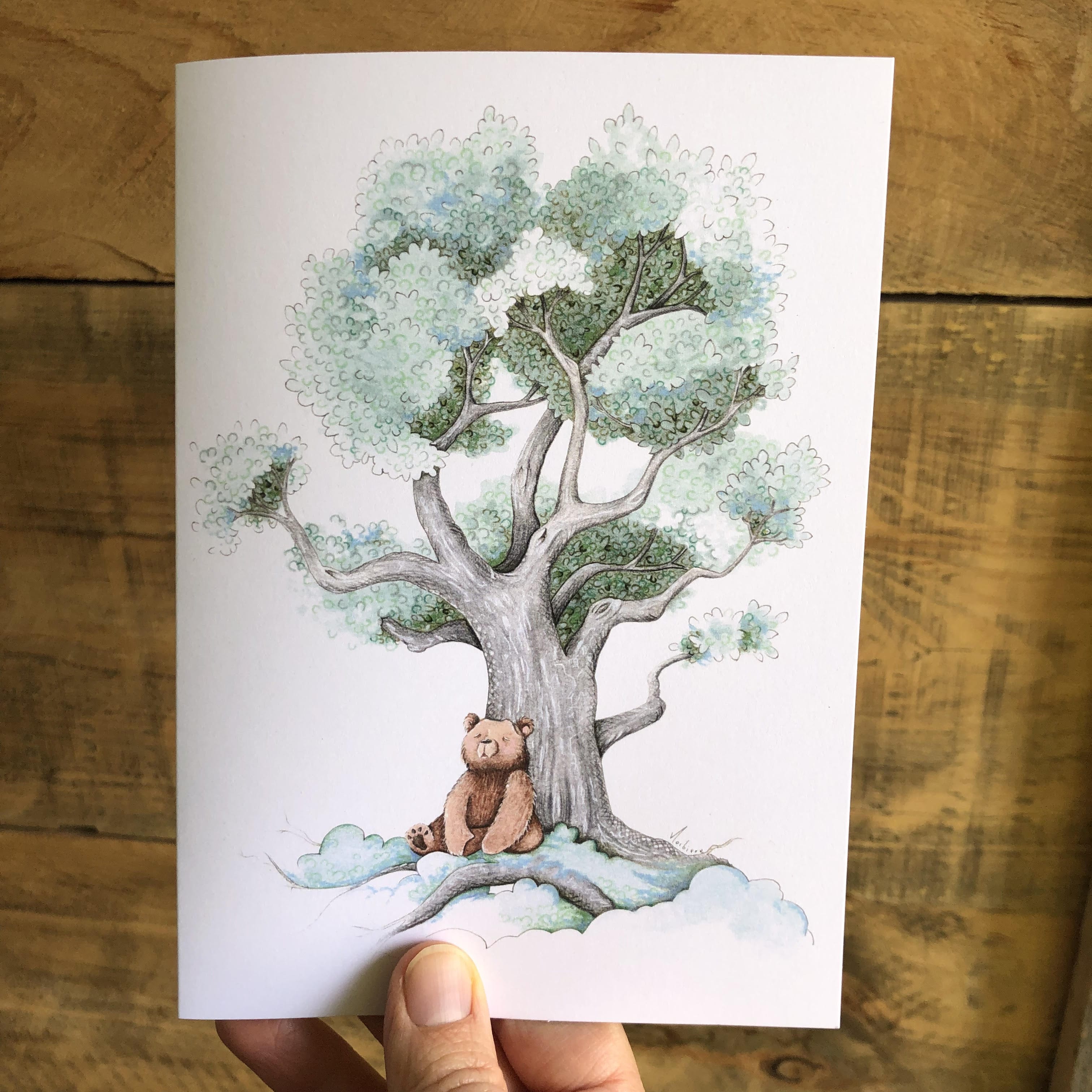 Carte de souhaits - Le repos de l'ours