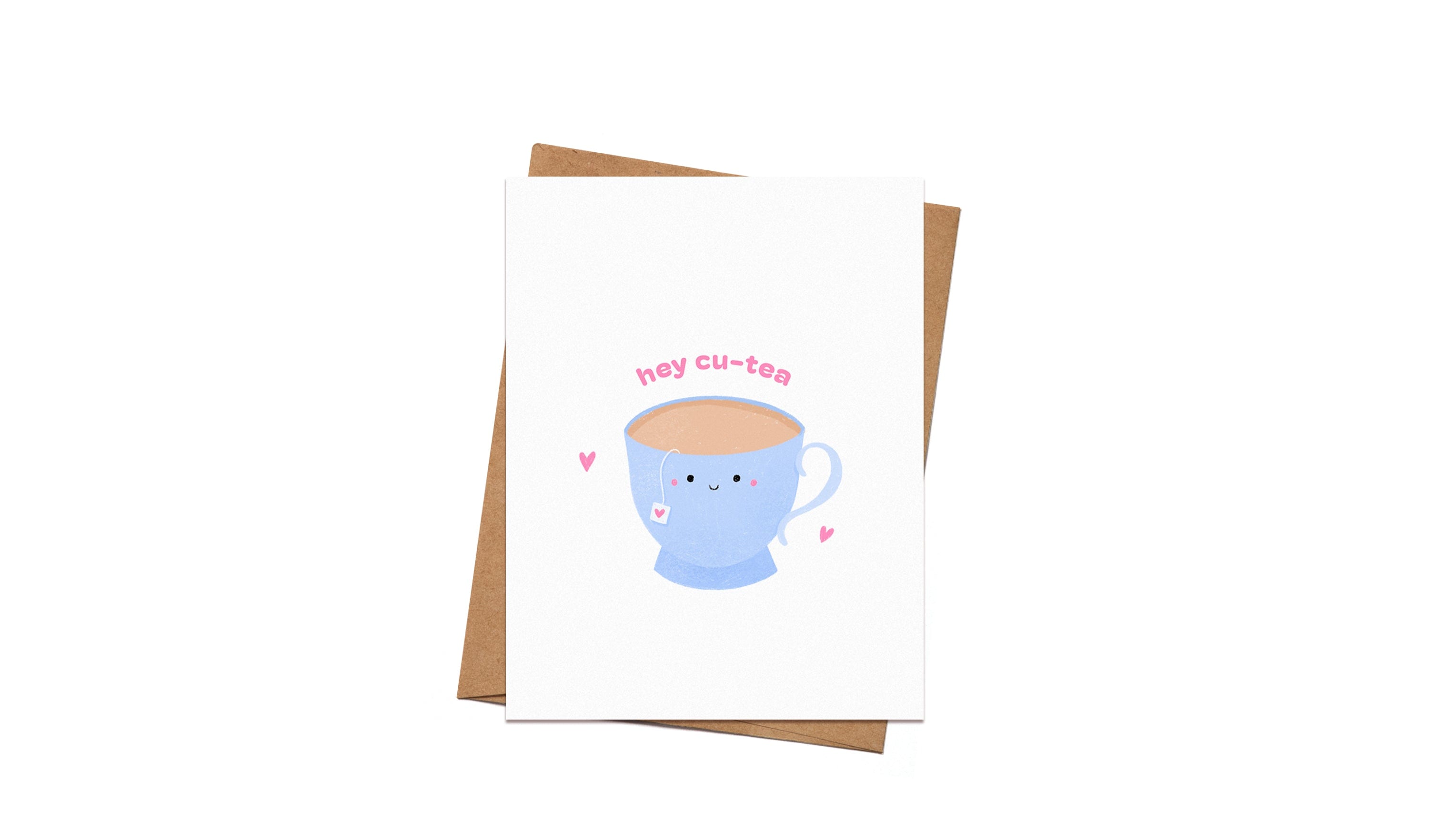 Carte de Saint-Valentin - Hey Cutie, Cu-Tea