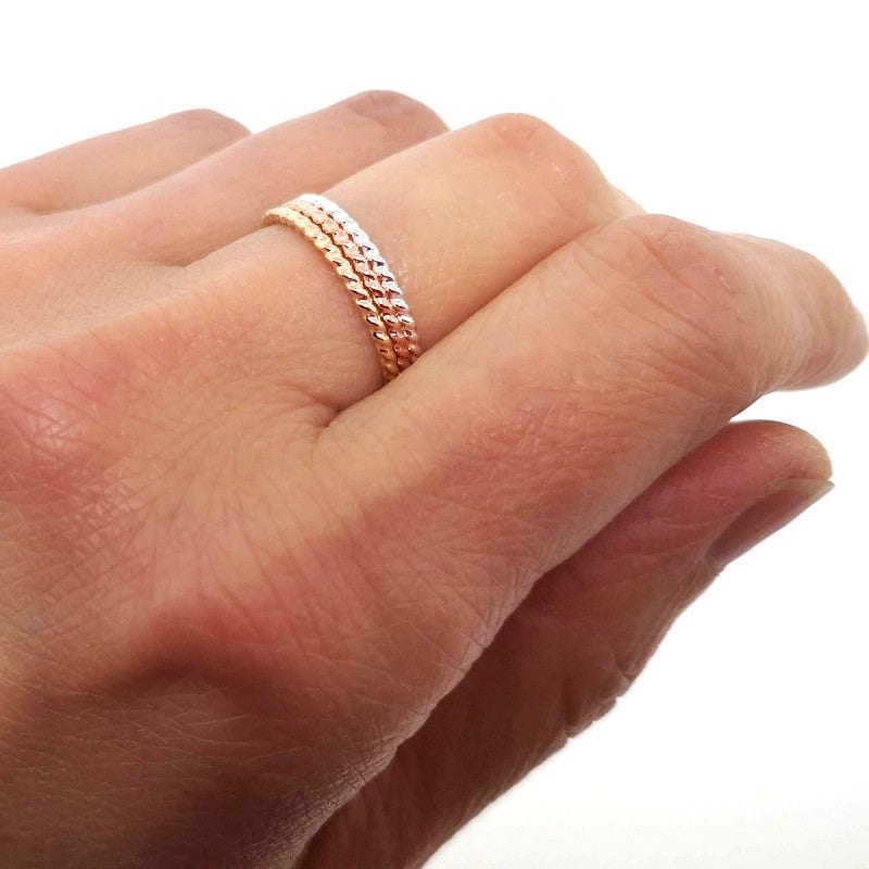Bague empilable corde